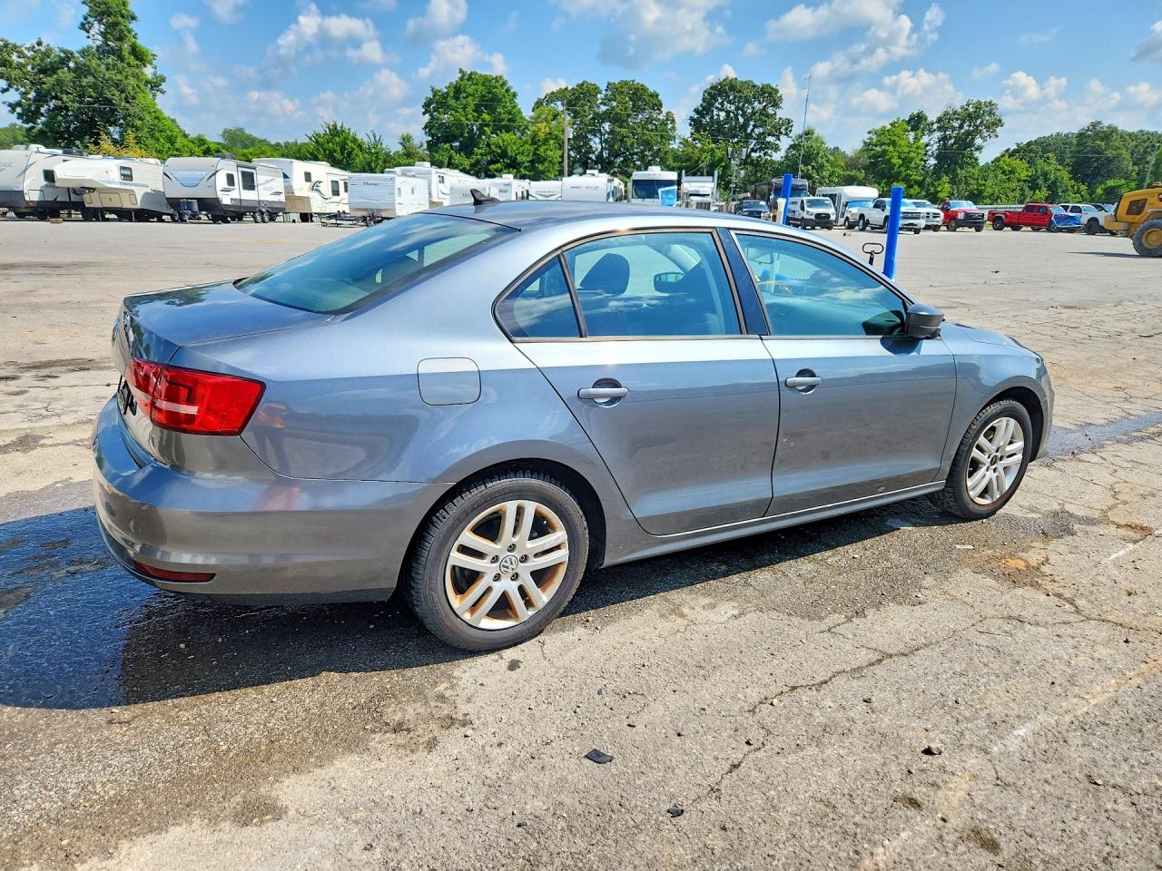 2015 Volkswagen Jetta Base Gray vin: 3VW2K7AJ8FM202476