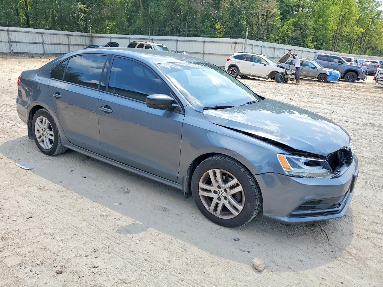 2015 Volkswagen Jetta Base Gray vin: 3VW2K7AJ8FM217835