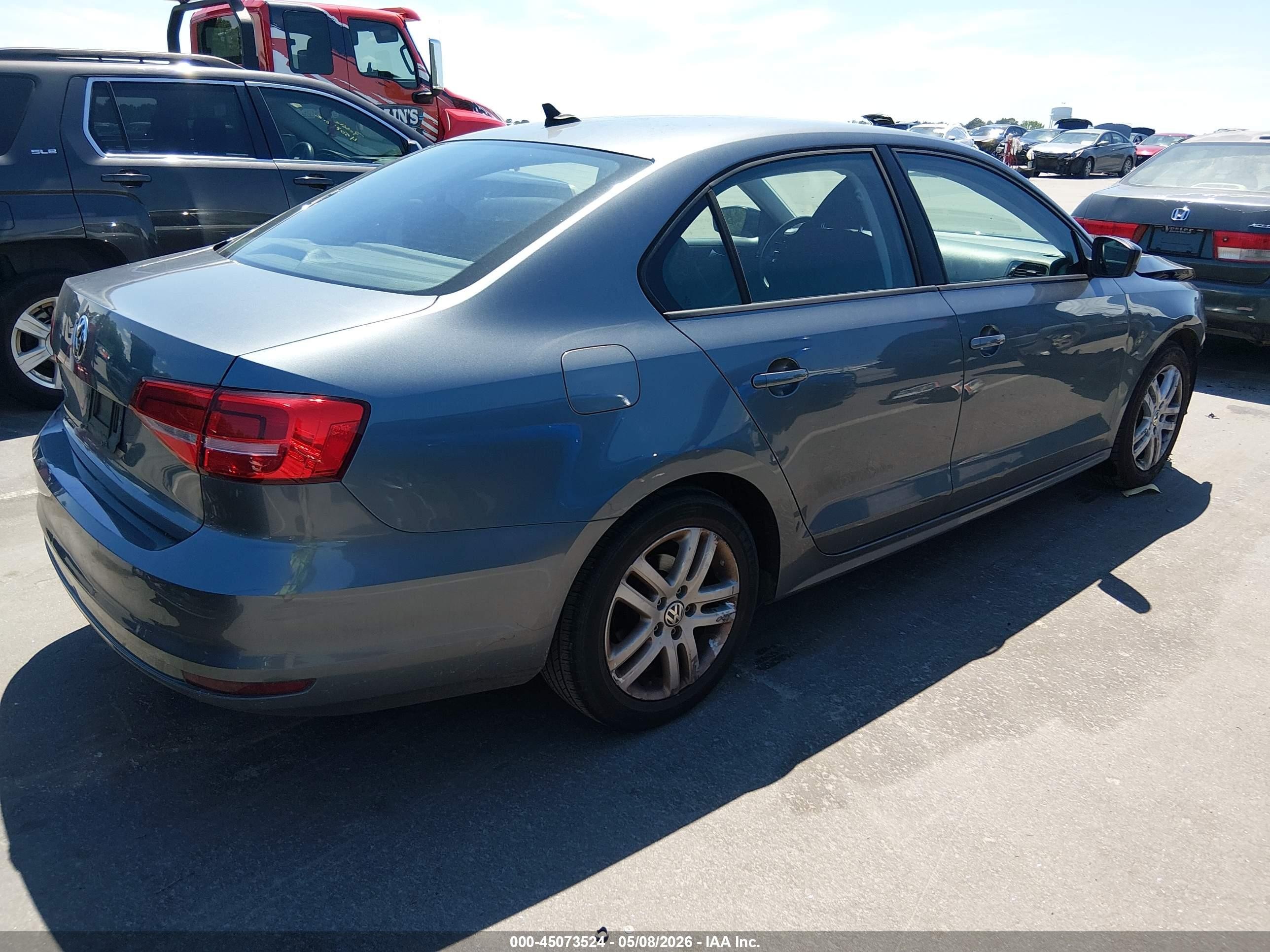 2015 Volkswagen Jetta 2.0l S Серый vin: 3VW2K7AJ8FM225305