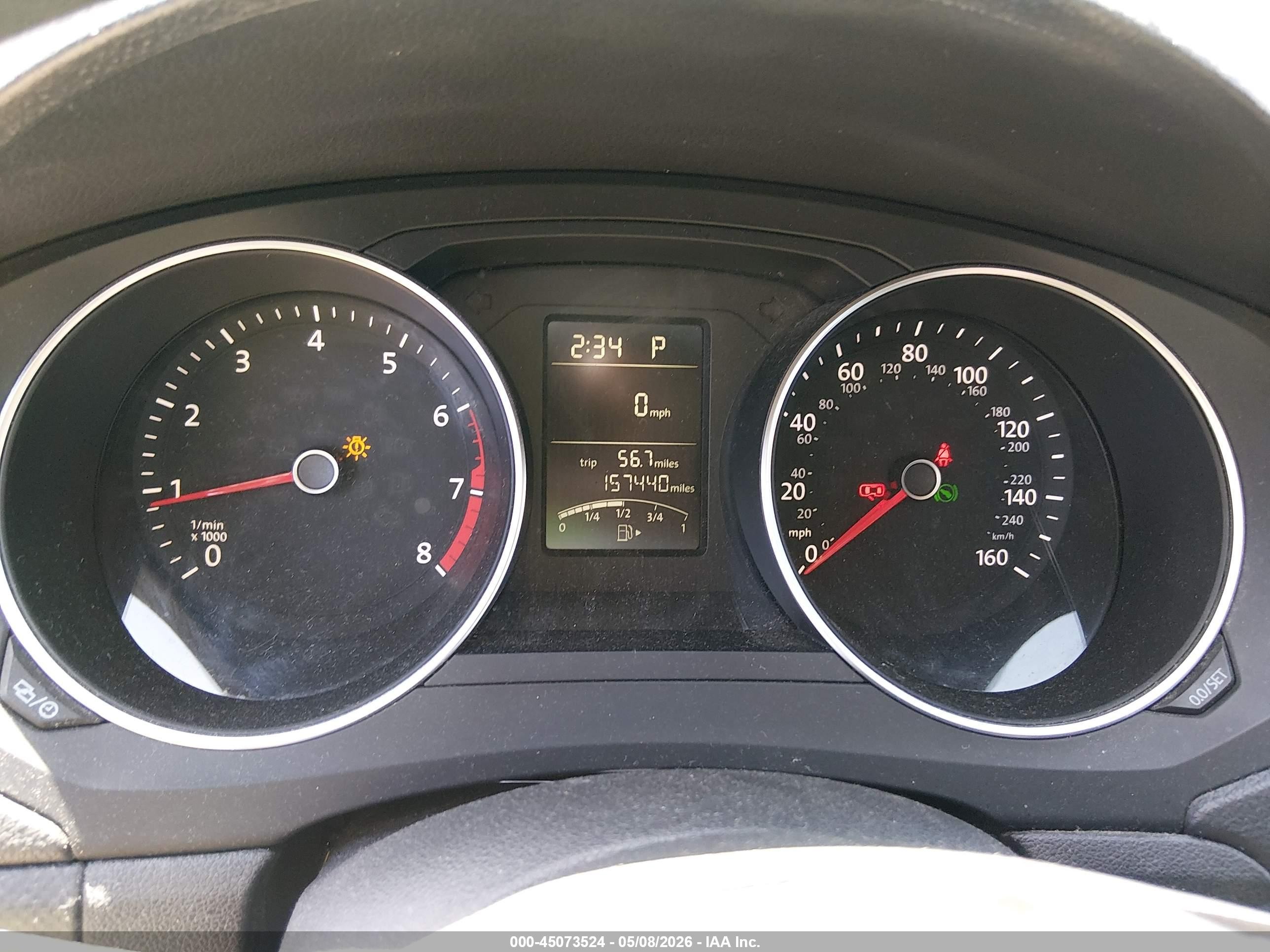 2015 Volkswagen Jetta 2.0l S Серый vin: 3VW2K7AJ8FM225305