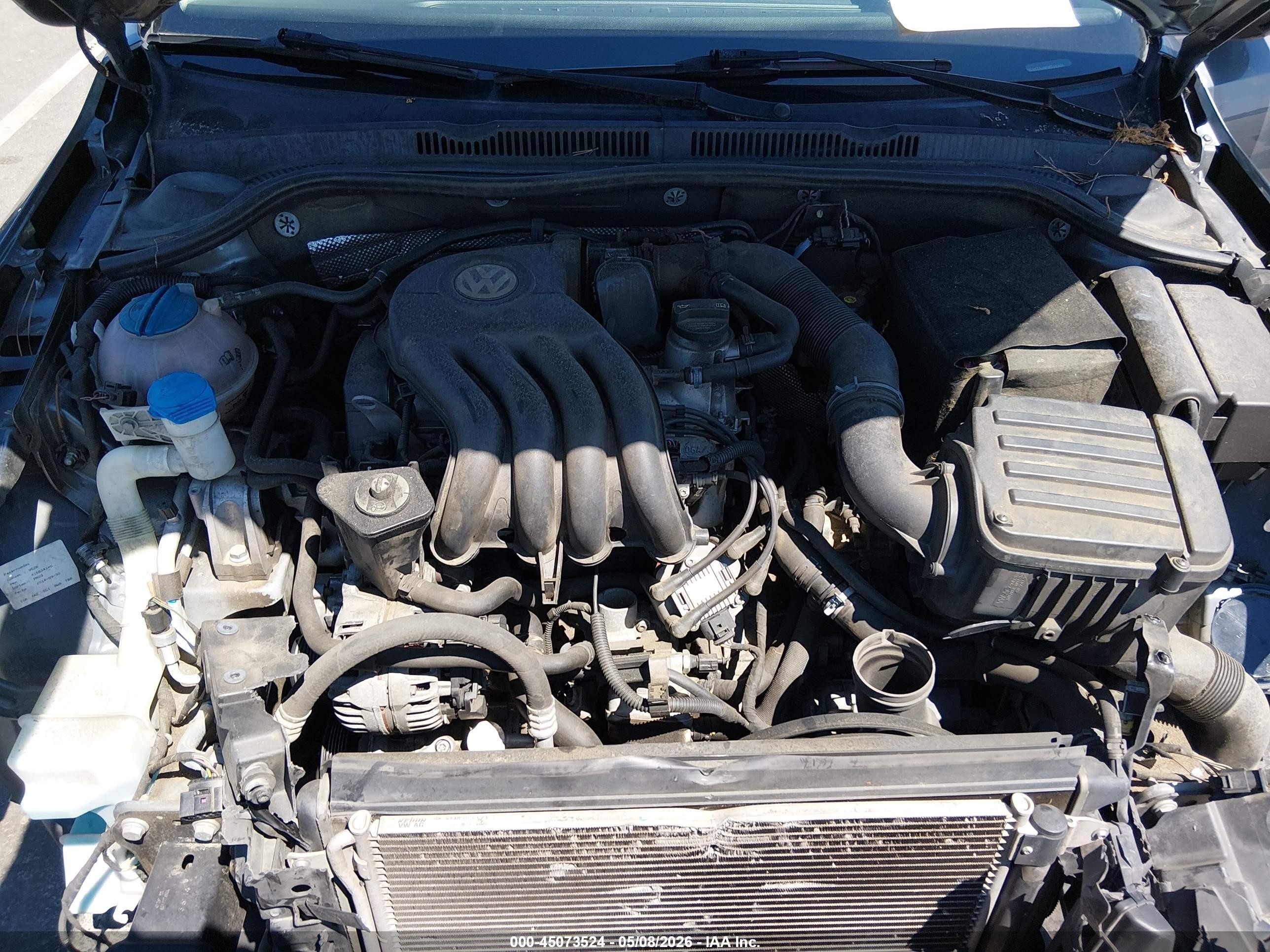 2015 Volkswagen Jetta 2.0l S Серый vin: 3VW2K7AJ8FM225305