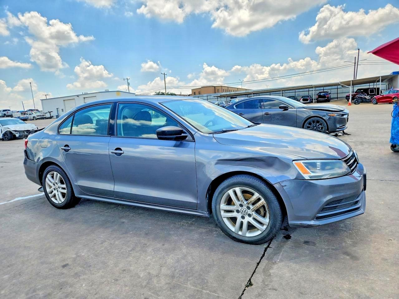 2015 Volkswagen Jetta Base Синий vin: 3VW2K7AJ8FM230231