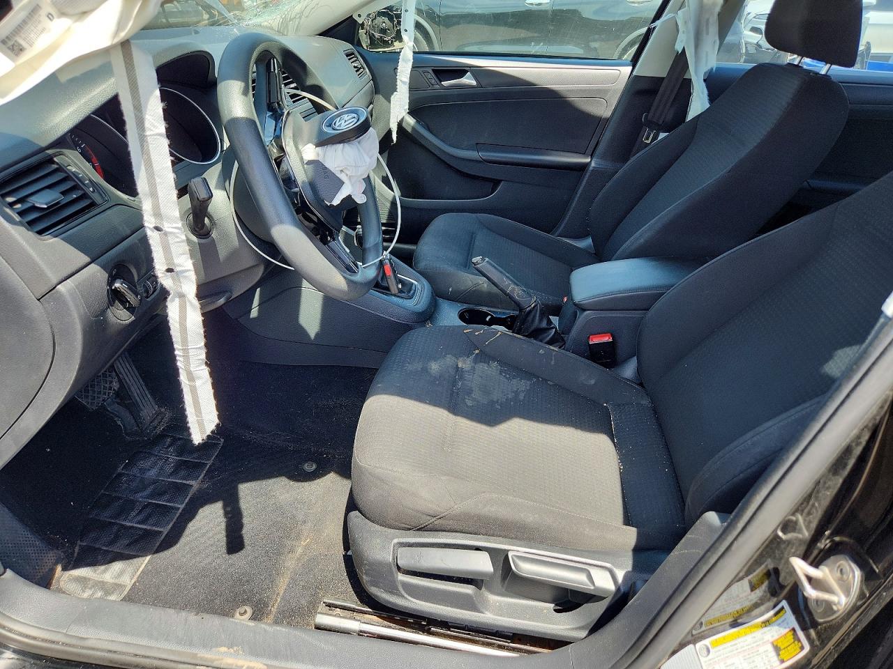 2015 Volkswagen Jetta Base Black vin: 3VW2K7AJ8FM241360