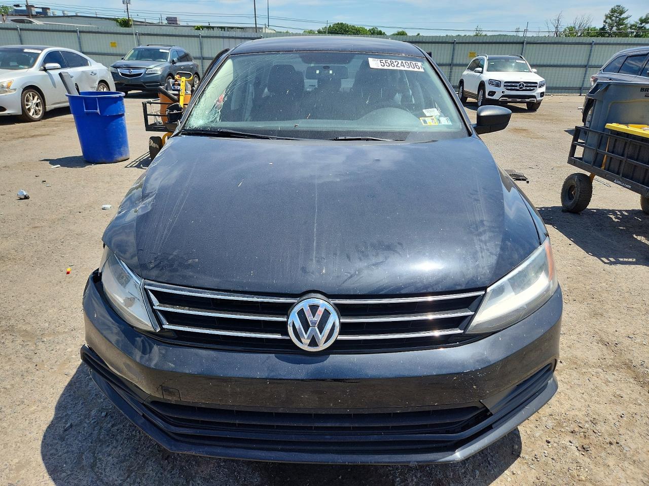 2015 Volkswagen Jetta Base Black vin: 3VW2K7AJ8FM241360