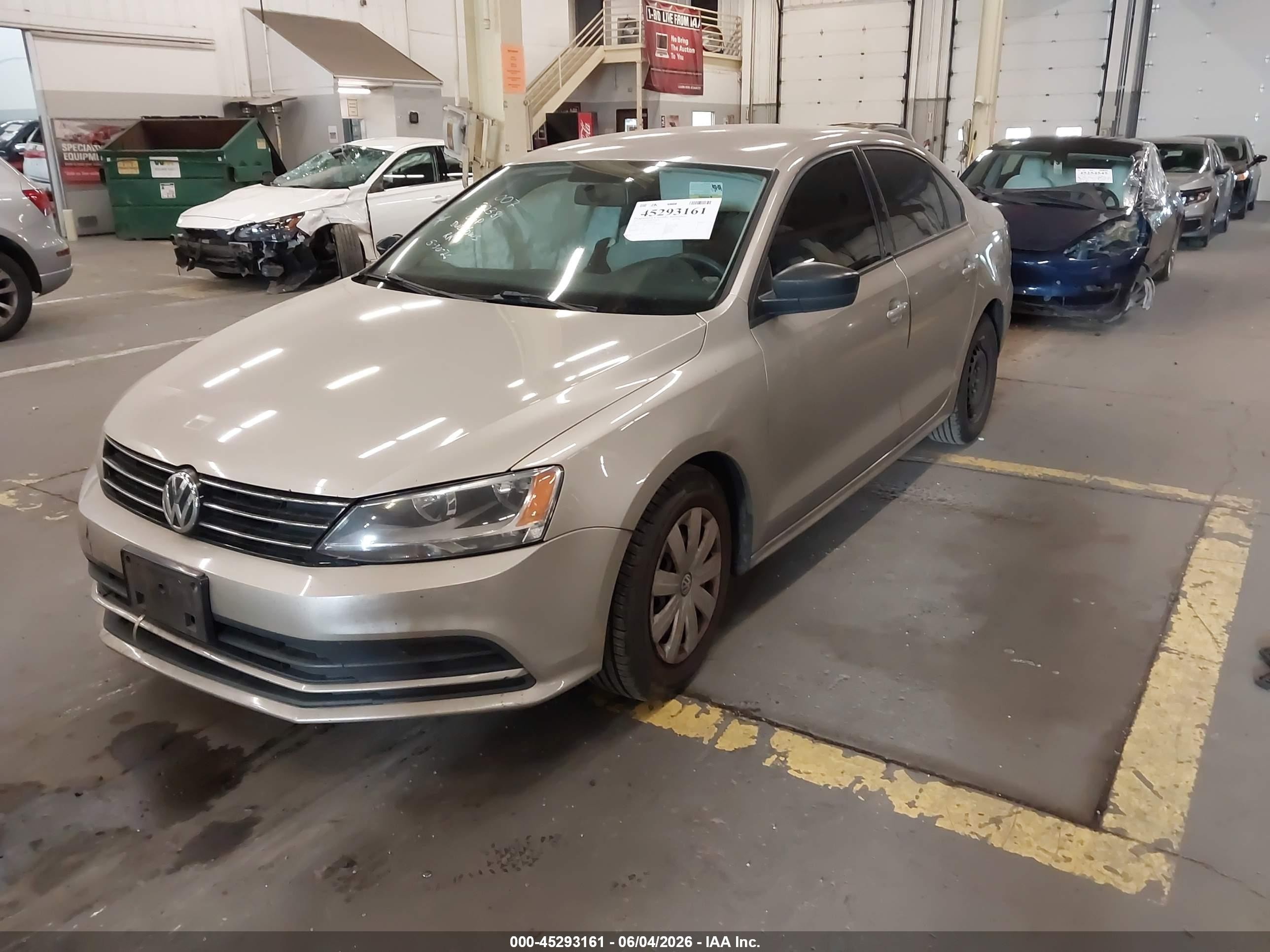 2015 Volkswagen Jetta 2.0l S Beige vin: 3VW2K7AJ8FM272317