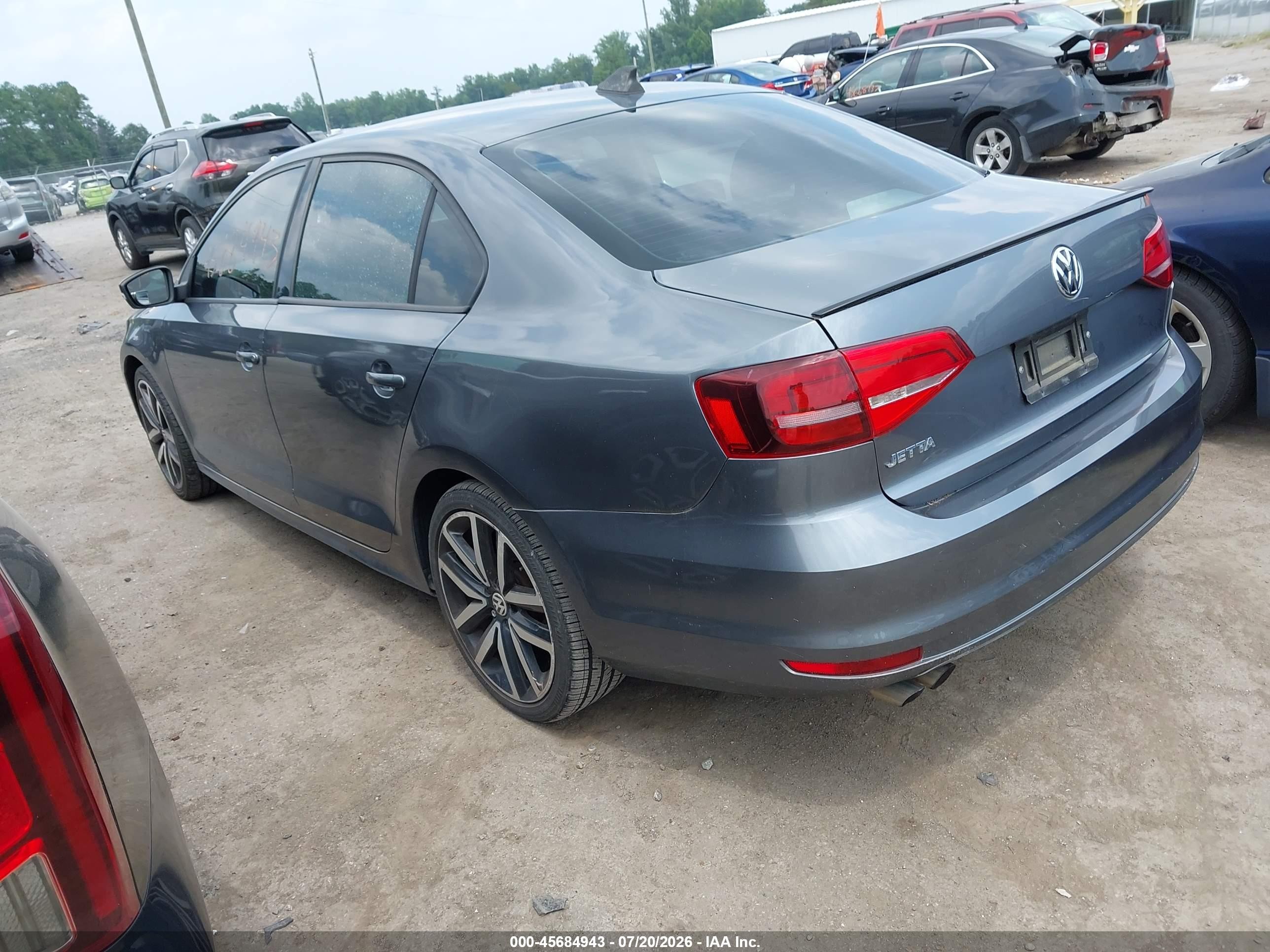 2015 Volkswagen Jetta 2.0l S Gray vin: 3VW2K7AJ8FM285522