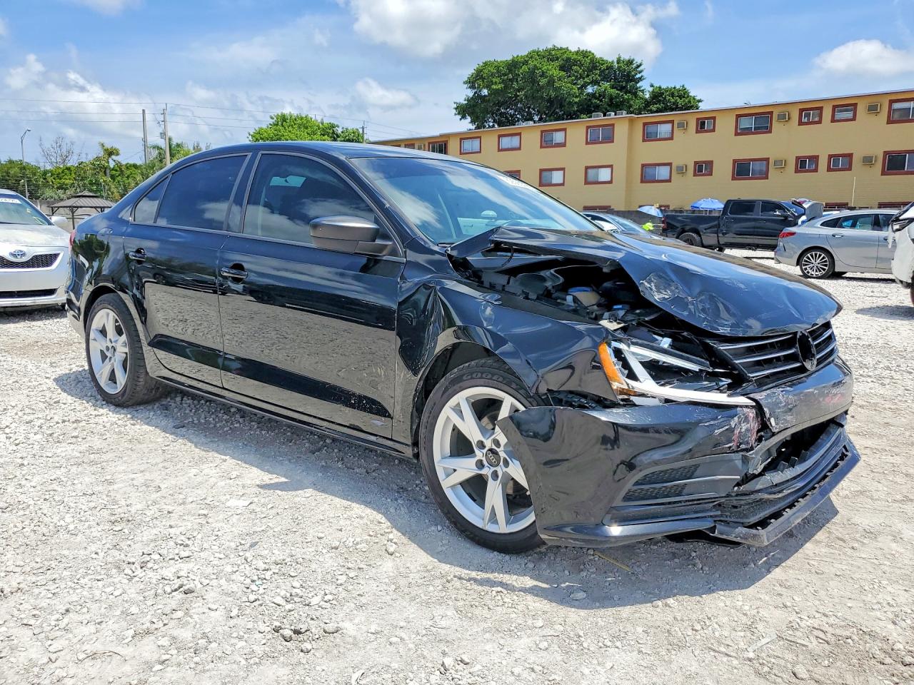 2015 Volkswagen Jetta Base Black vin: 3VW2K7AJ8FM317773