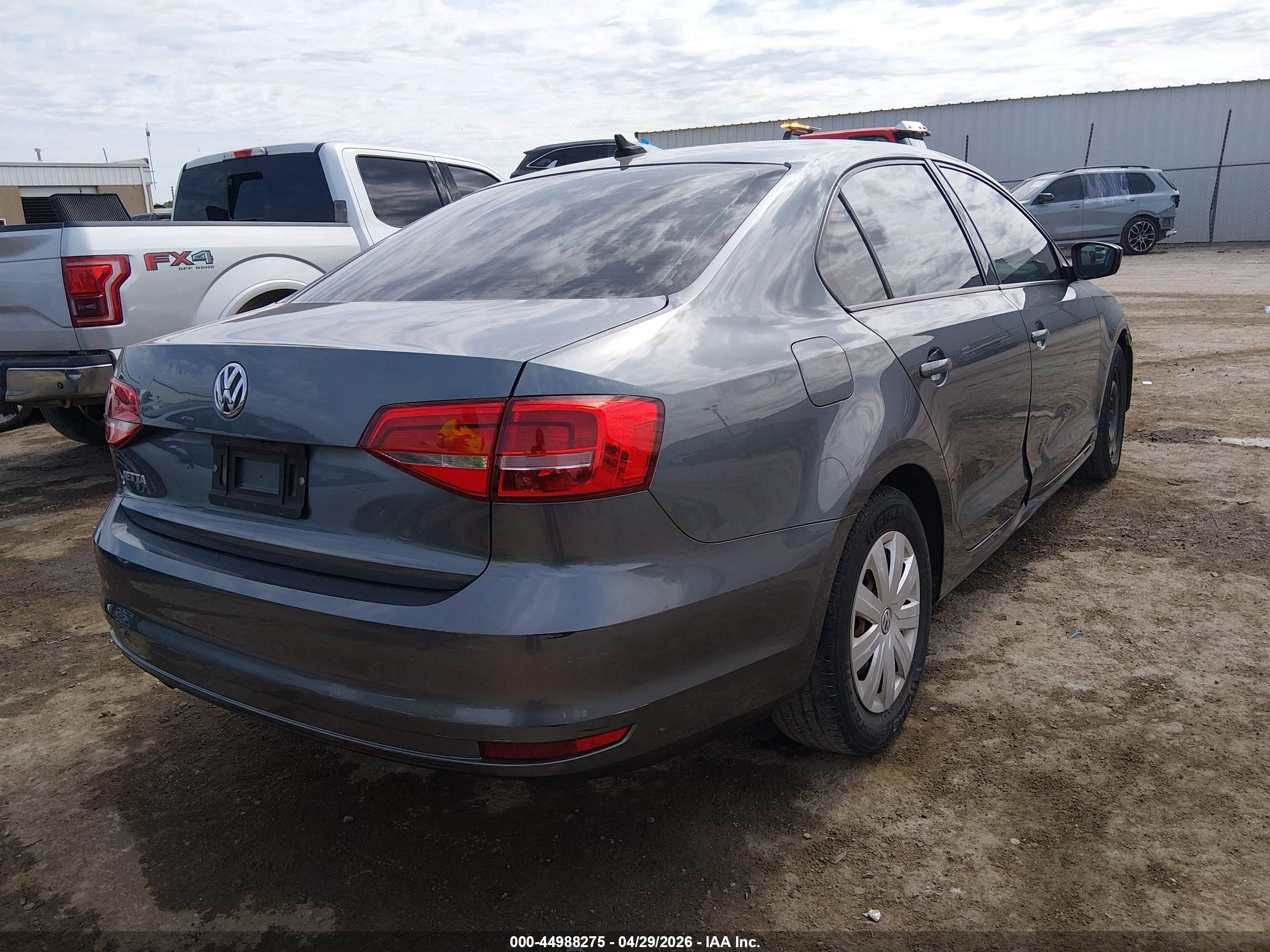 2015 Volkswagen Jetta 2.0l S Серый vin: 3VW2K7AJ8FM324030