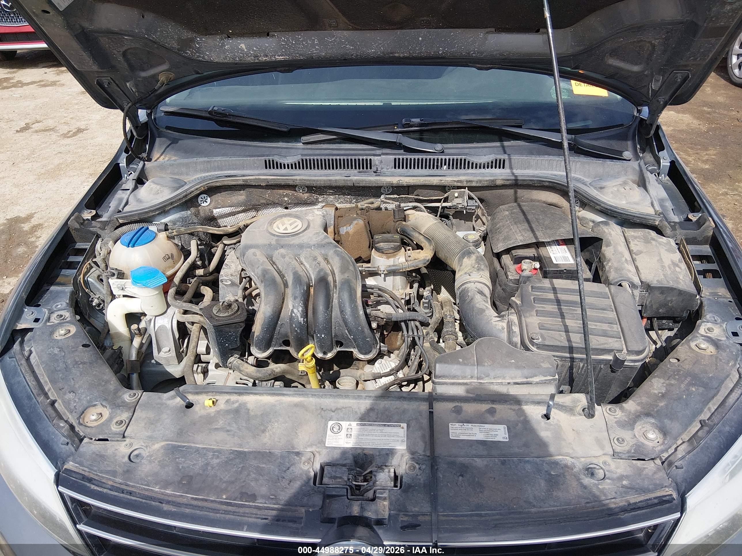 2015 Volkswagen Jetta 2.0l S Серый vin: 3VW2K7AJ8FM324030