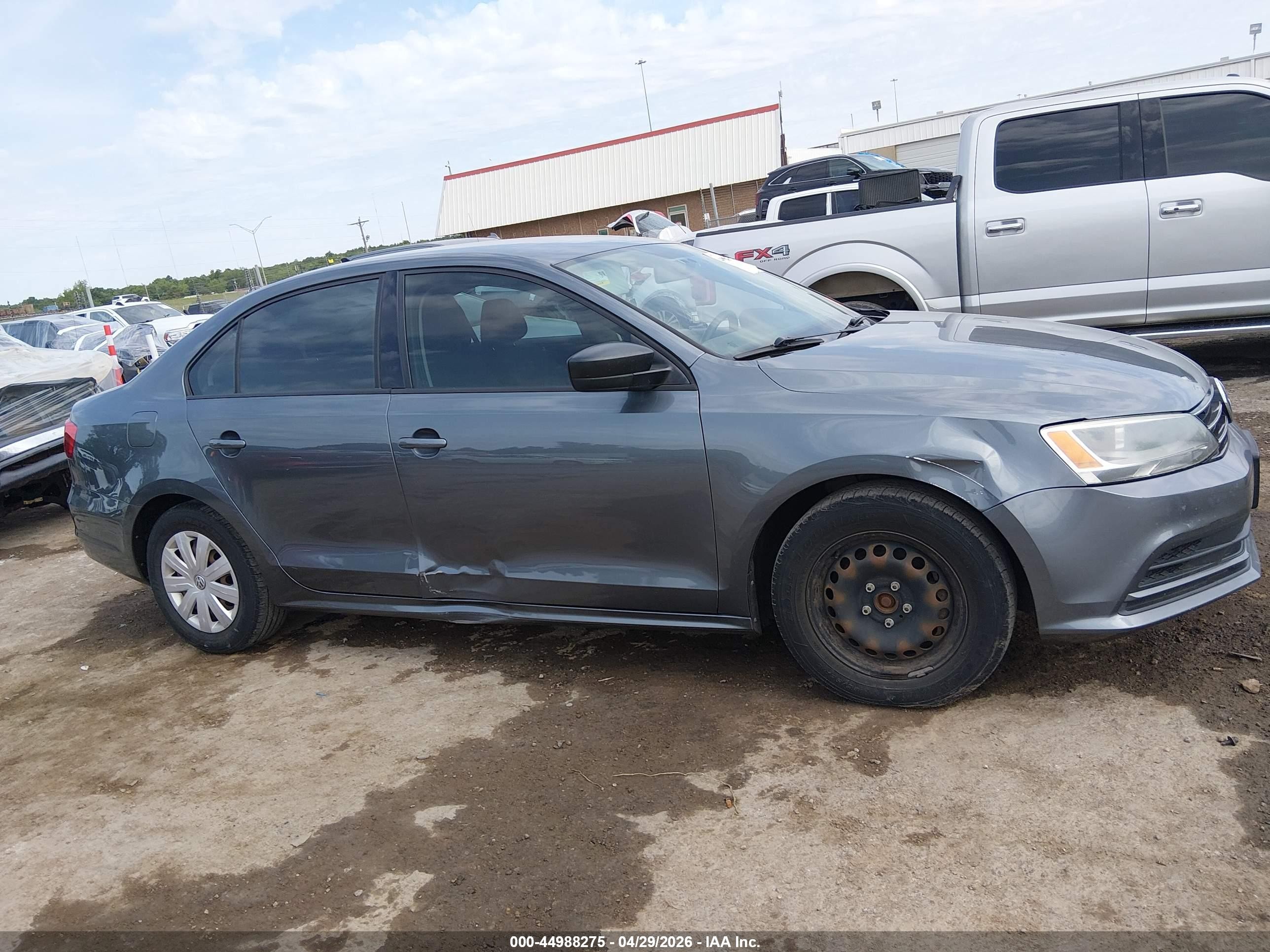 2015 Volkswagen Jetta 2.0l S Серый vin: 3VW2K7AJ8FM324030