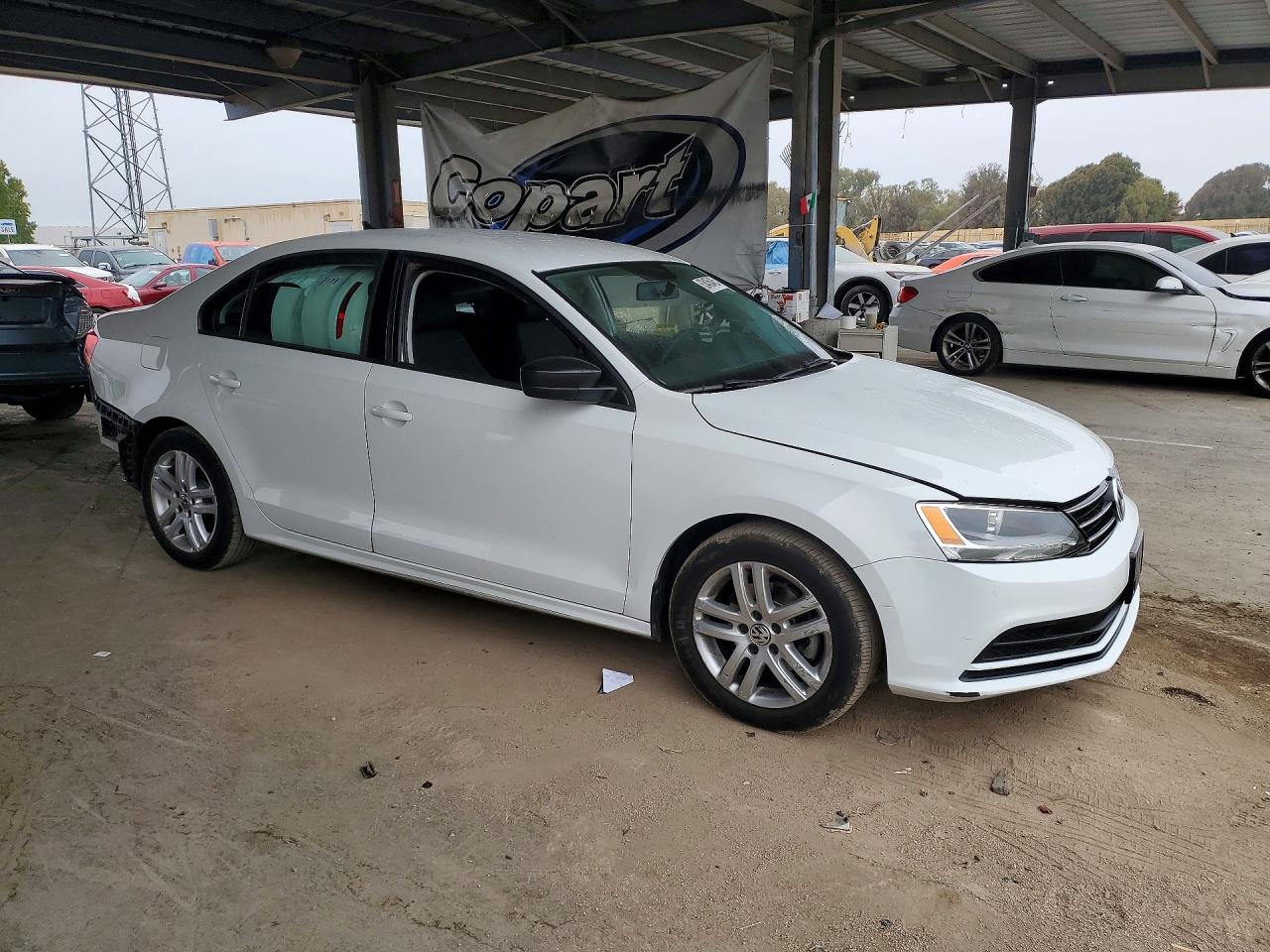 2015 Volkswagen Jetta Base White vin: 3VW2K7AJ8FM356637