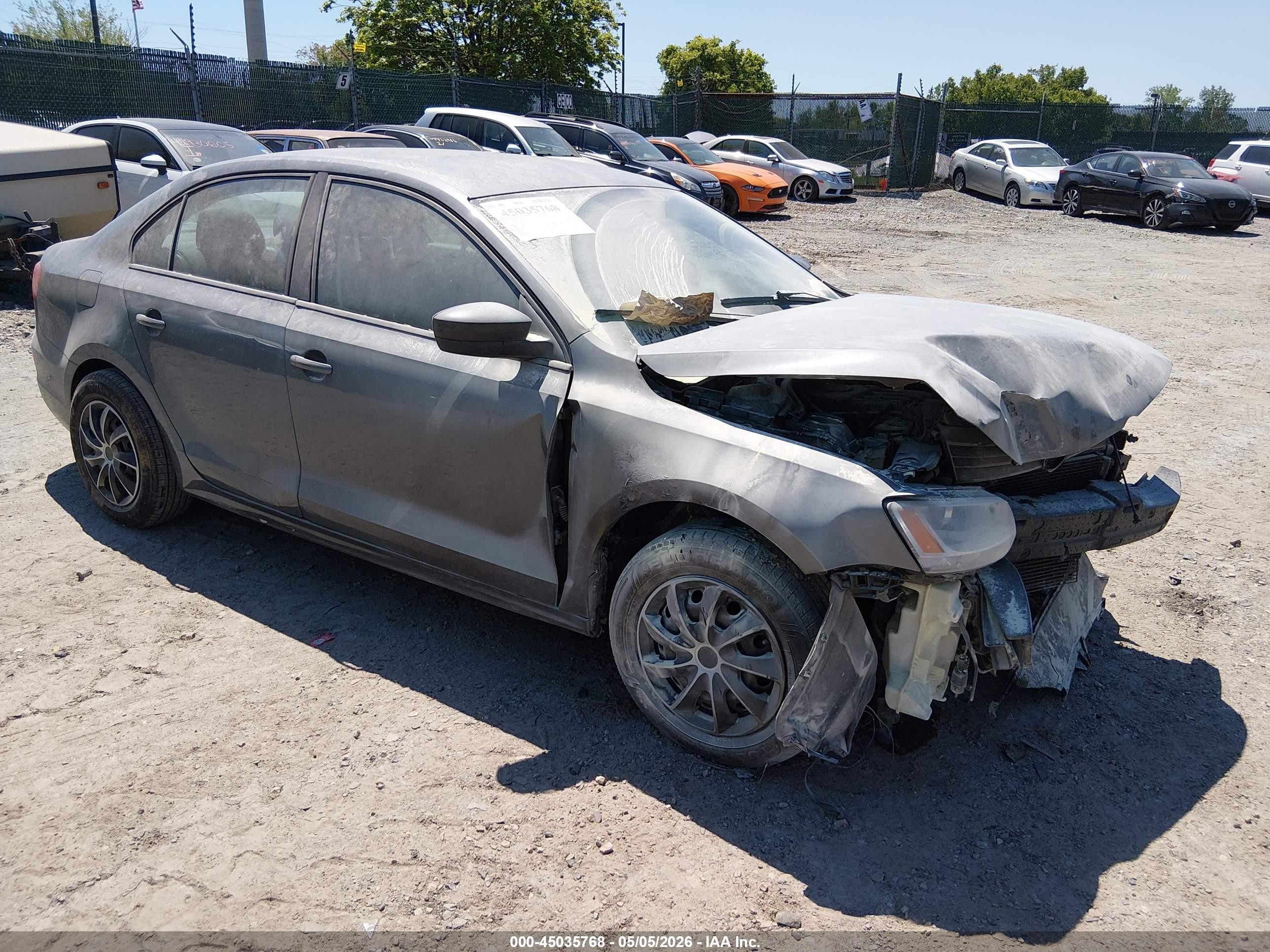 2011 Volkswagen Jetta 2.0l S Gray vin: 3VW2K7AJ9BM374350