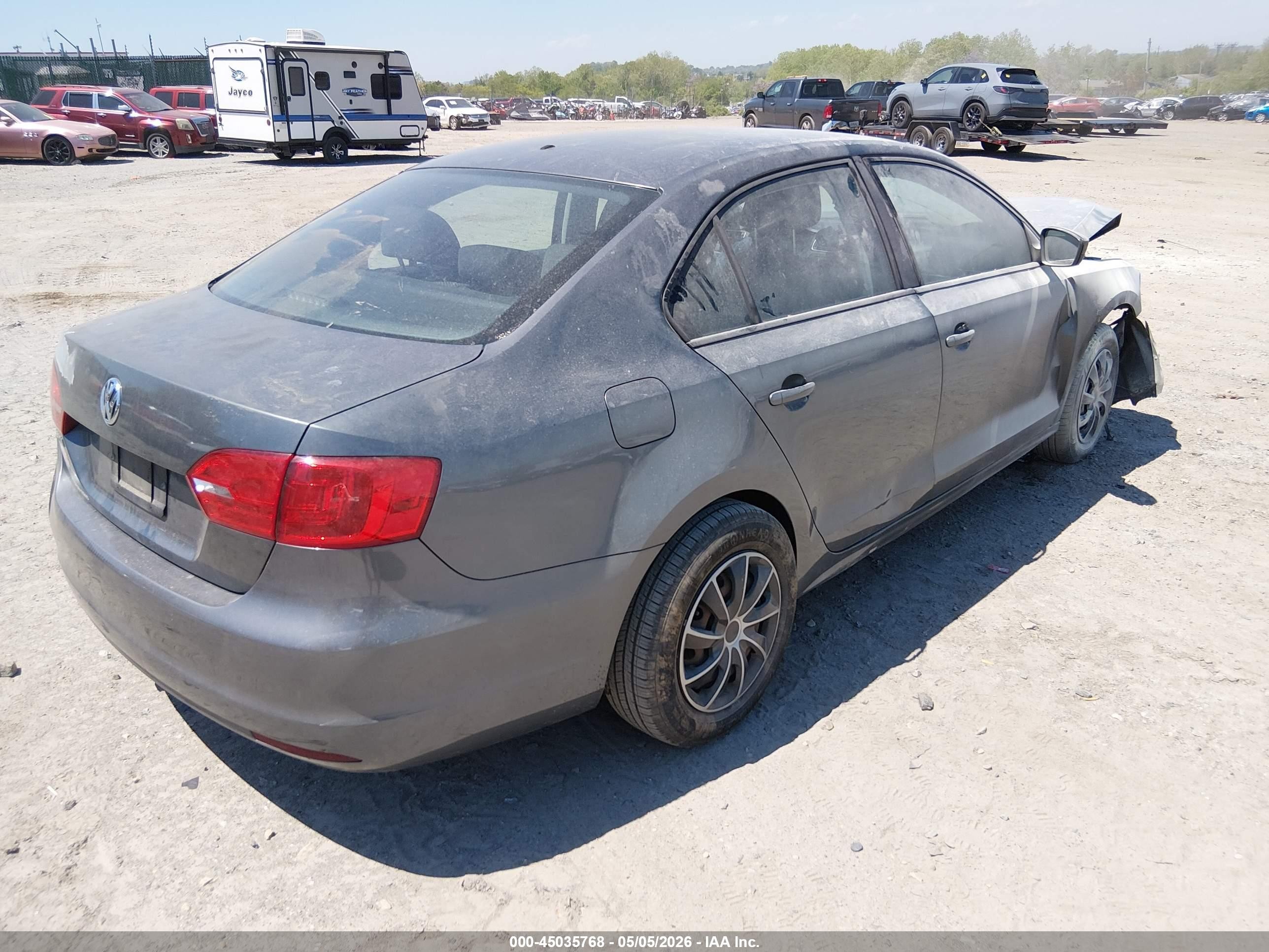 2011 Volkswagen Jetta 2.0l S Gray vin: 3VW2K7AJ9BM374350