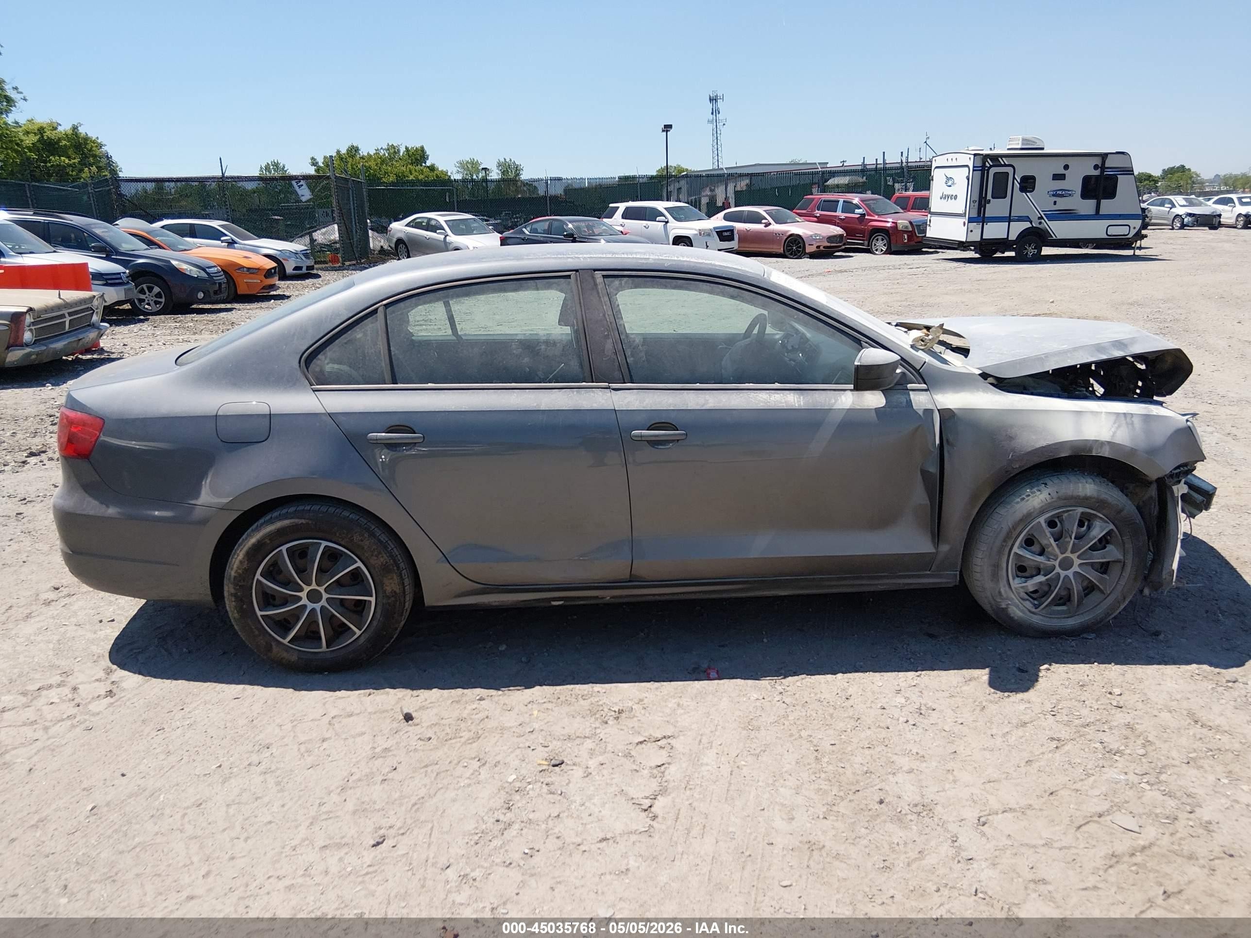 2011 Volkswagen Jetta 2.0l S Gray vin: 3VW2K7AJ9BM374350