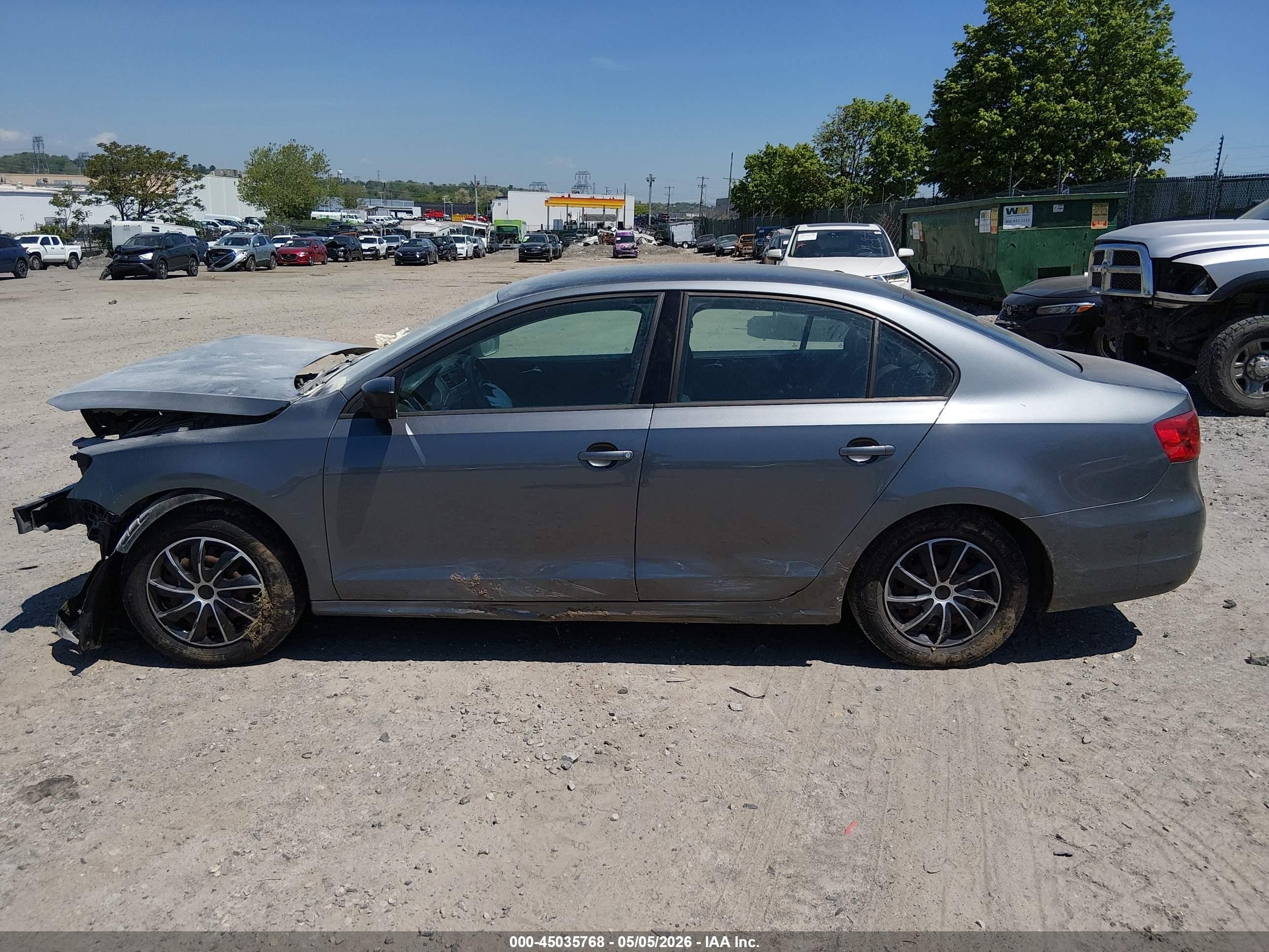 2011 Volkswagen Jetta 2.0l S Gray vin: 3VW2K7AJ9BM374350