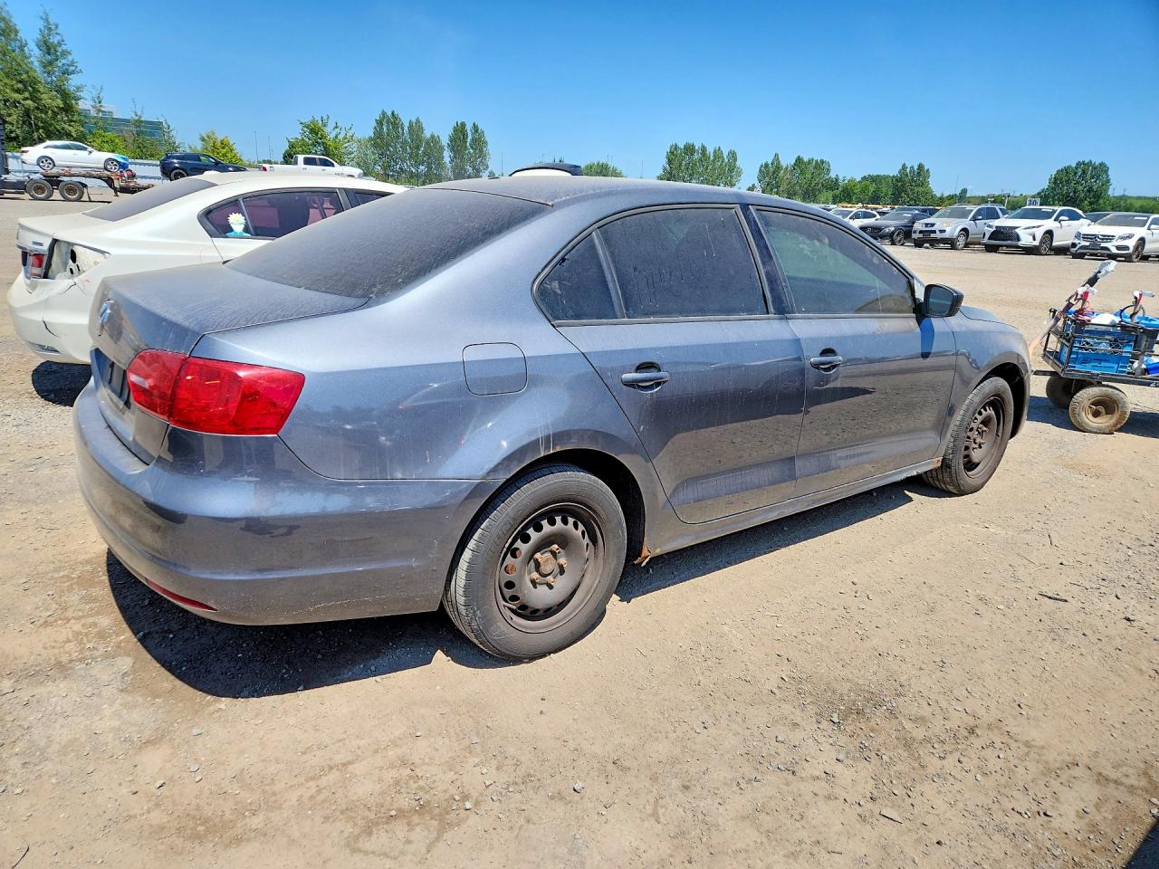 2011 Volkswagen Jetta Base Gray vin: 3VW2K7AJ9BM387583