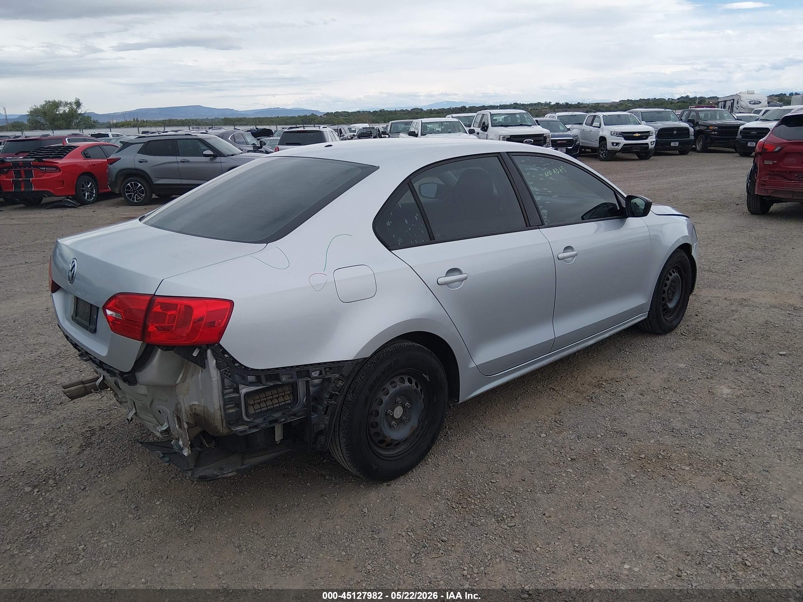 2012 Volkswagen Jetta 2.0l S Silver vin: 3VW2K7AJ9CM308995