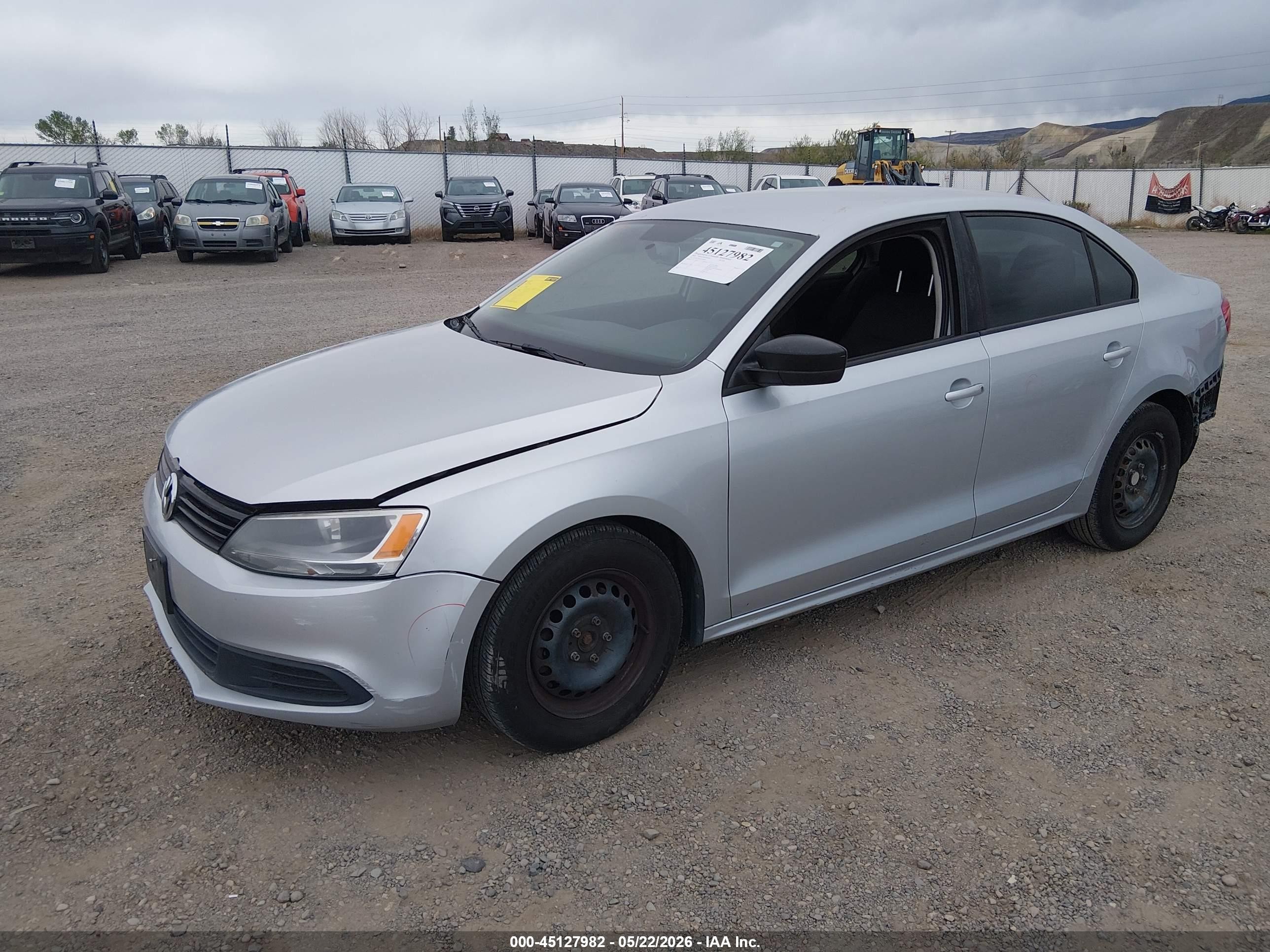 2012 Volkswagen Jetta 2.0l S Silver vin: 3VW2K7AJ9CM308995