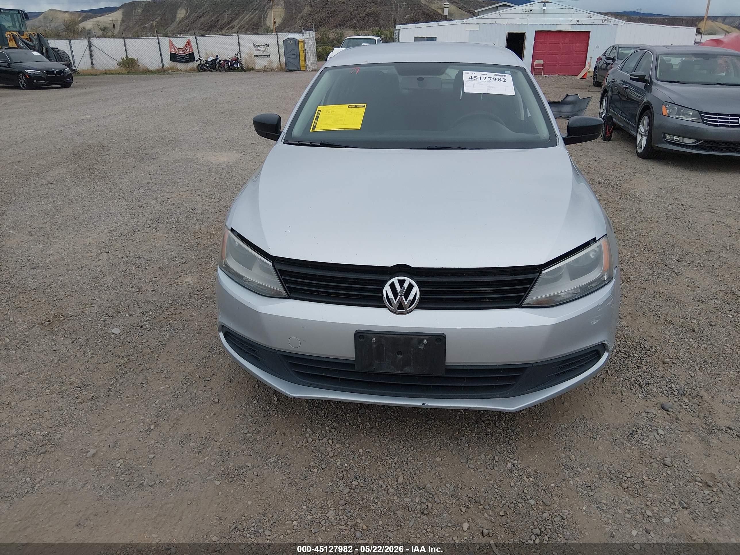 2012 Volkswagen Jetta 2.0l S Silver vin: 3VW2K7AJ9CM308995