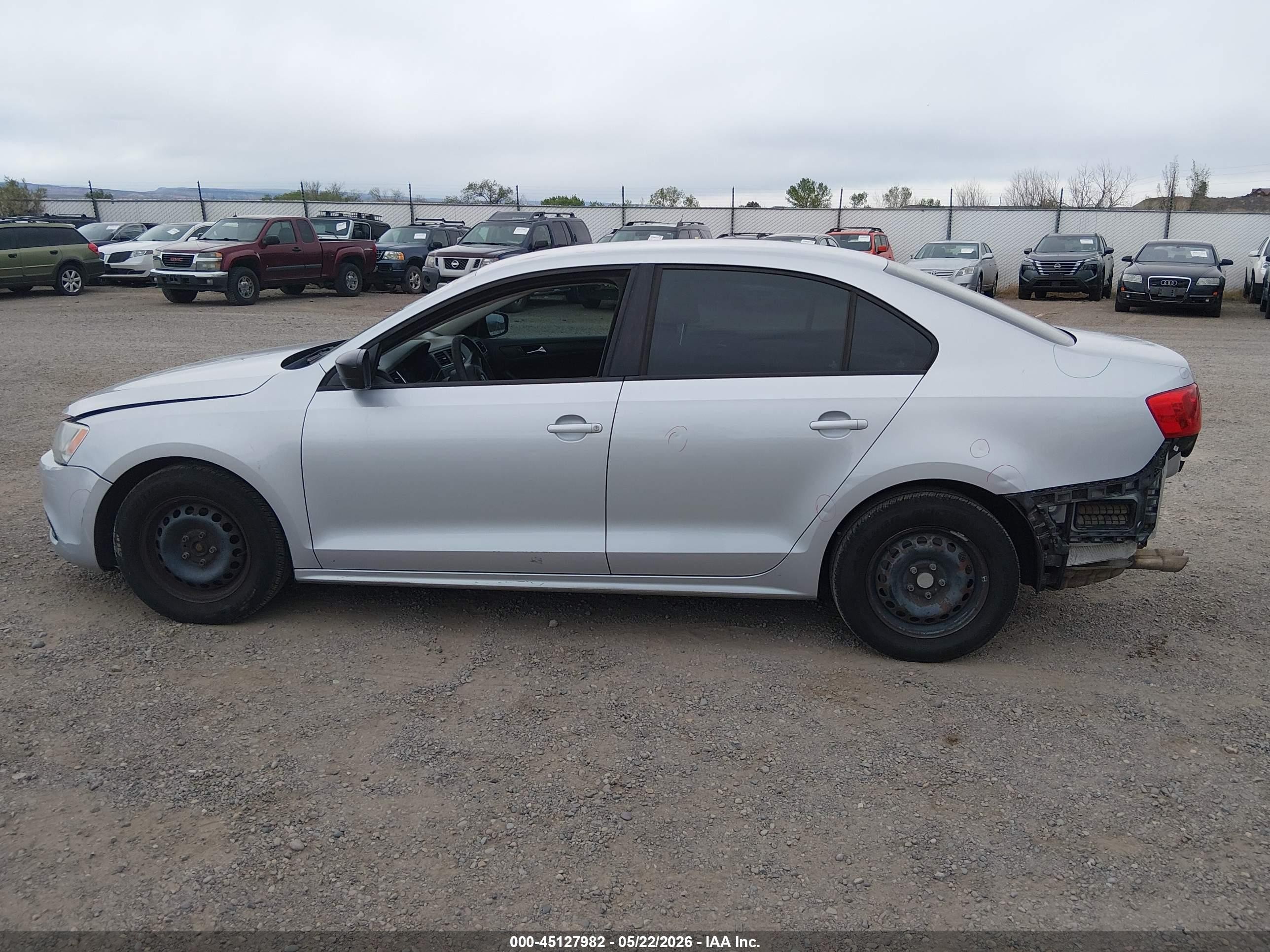 2012 Volkswagen Jetta 2.0l S Silver vin: 3VW2K7AJ9CM308995