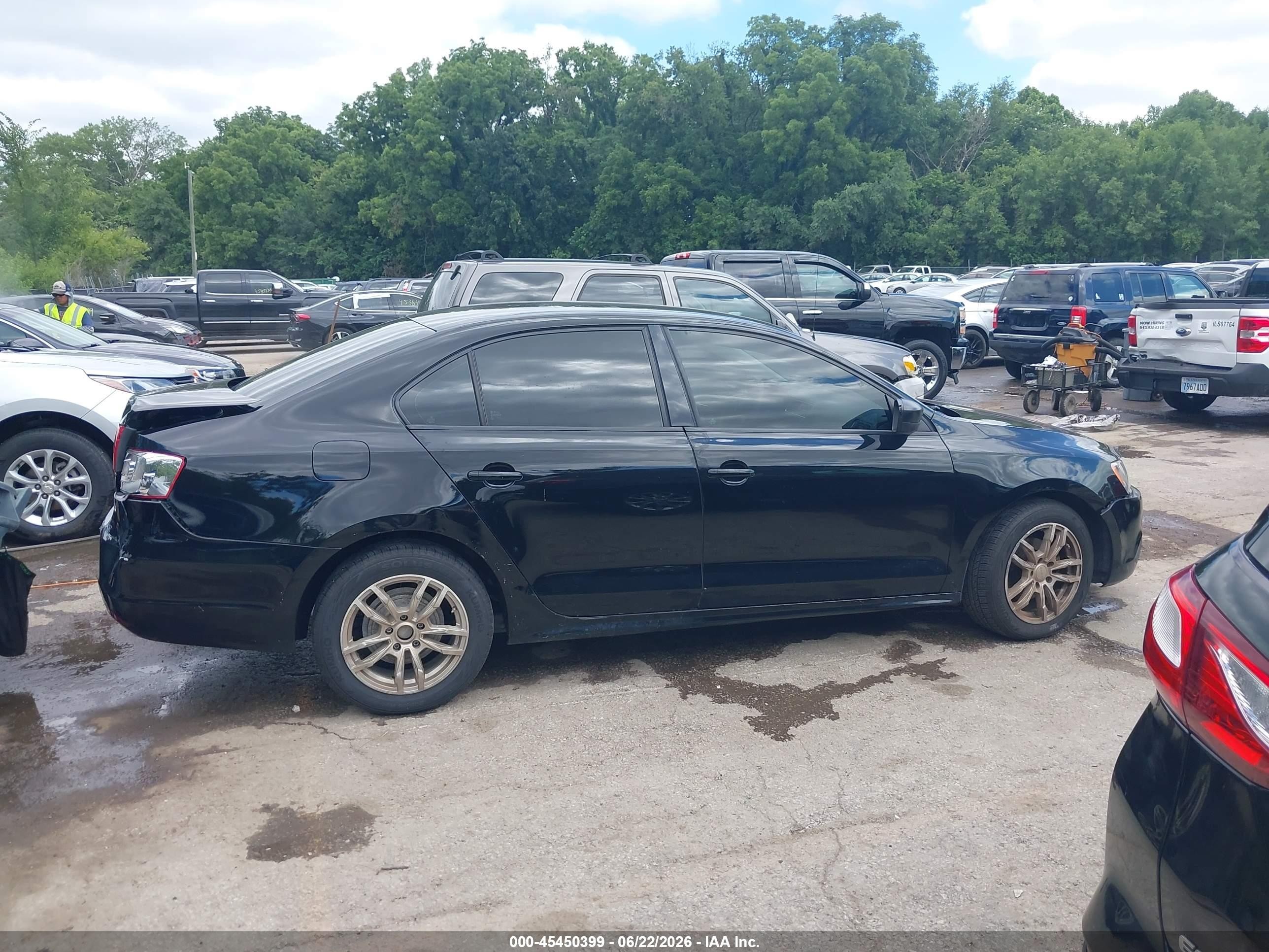 2012 Volkswagen Jetta 2.0l S Черный vin: 3VW2K7AJ9CM334447