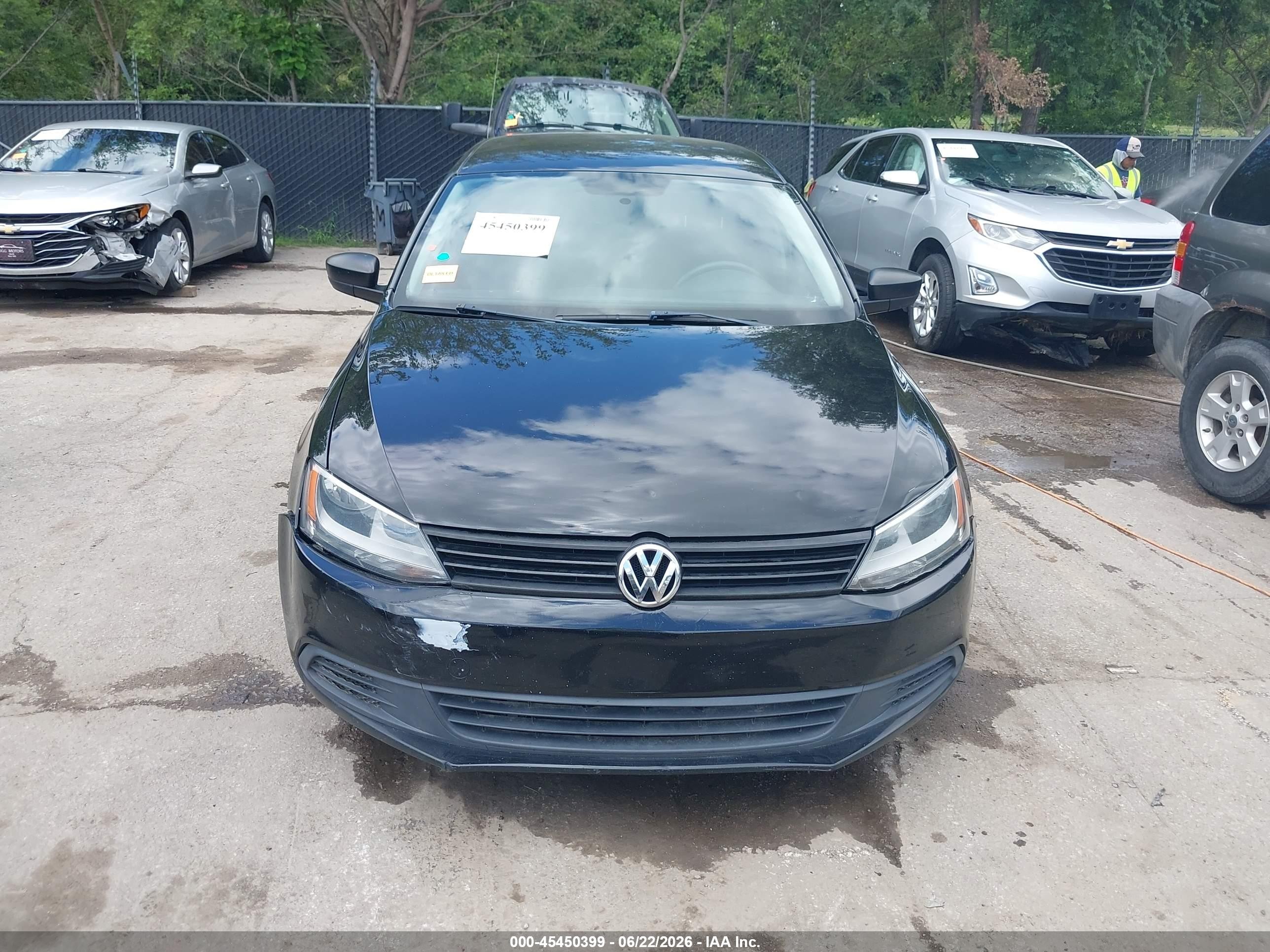2012 Volkswagen Jetta 2.0l S Черный vin: 3VW2K7AJ9CM334447
