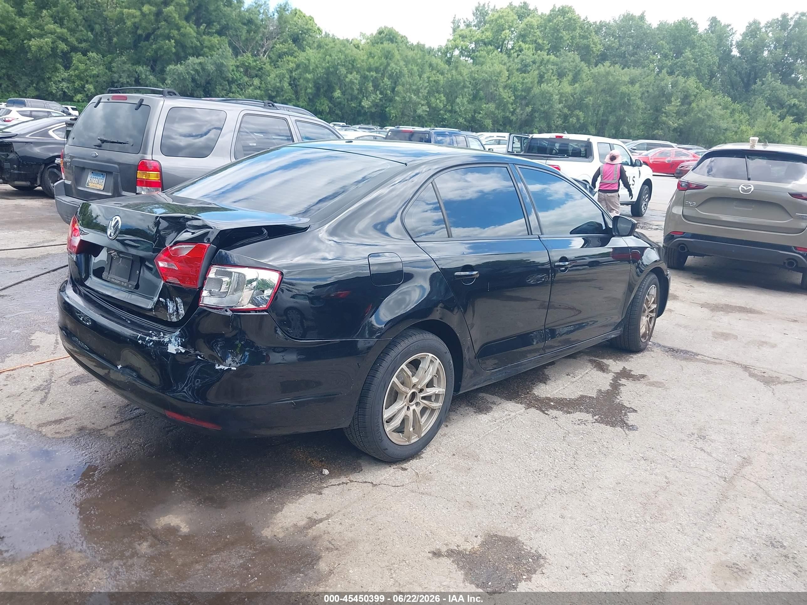 2012 Volkswagen Jetta 2.0l S Черный vin: 3VW2K7AJ9CM334447