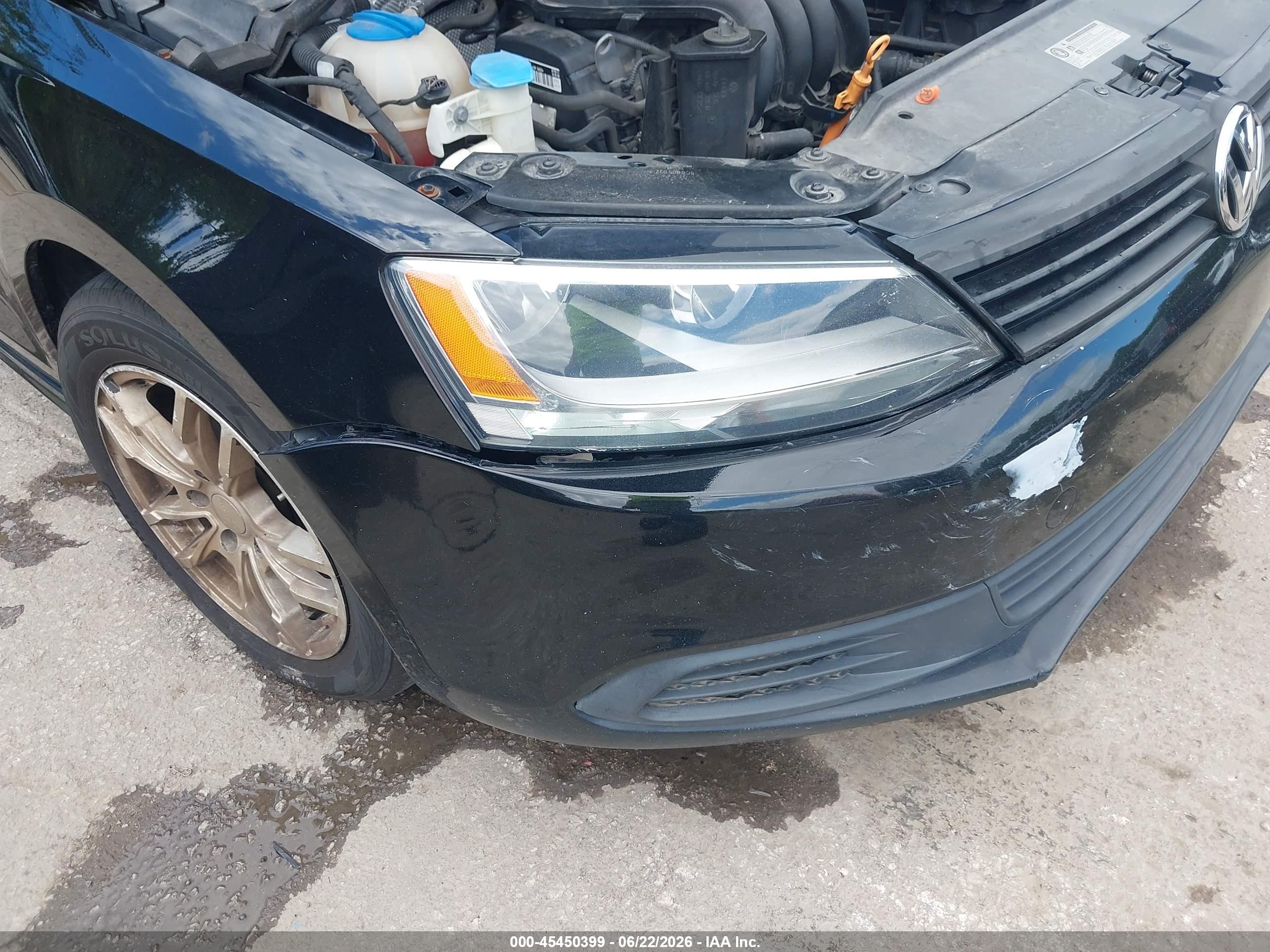2012 Volkswagen Jetta 2.0l S Черный vin: 3VW2K7AJ9CM334447