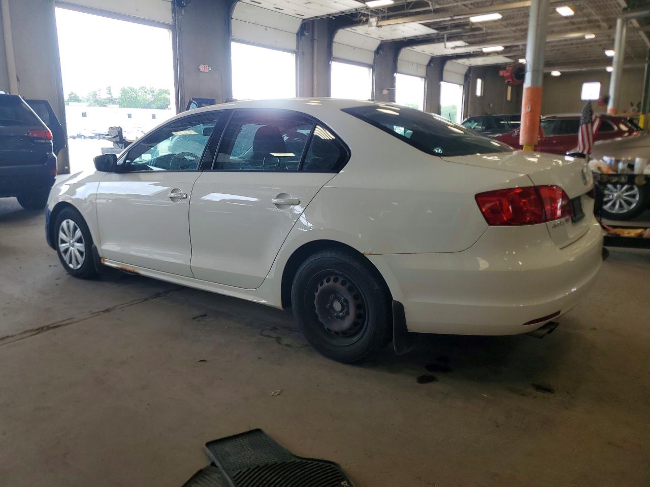 2012 Volkswagen Jetta Base White vin: 3VW2K7AJ9CM416081