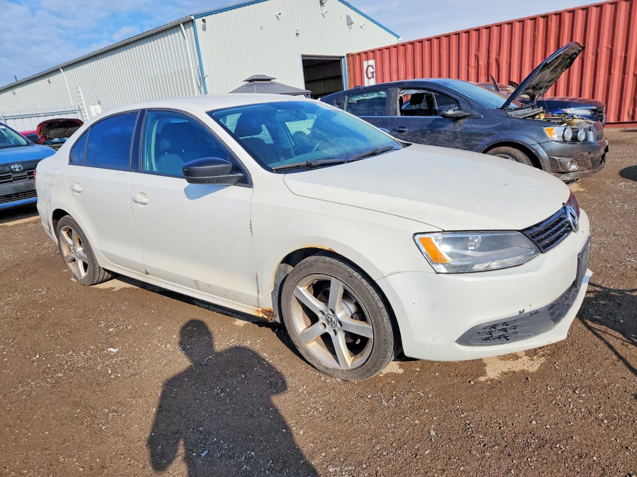 2013 Volkswagen Jetta Base White vin: 3VW2K7AJ9DM278124