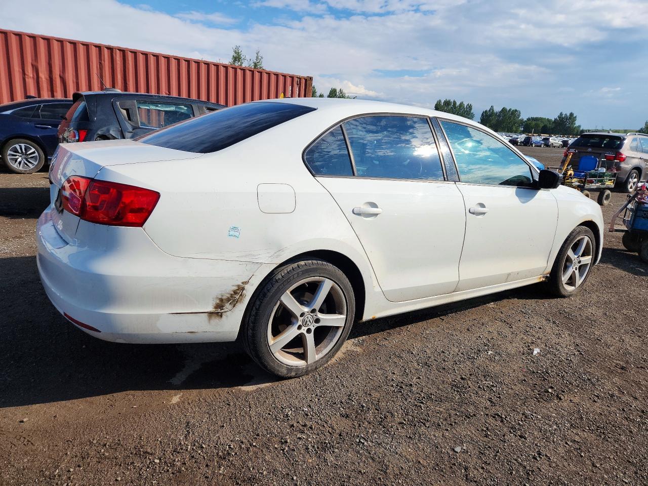 2013 Volkswagen Jetta Base White vin: 3VW2K7AJ9DM278124