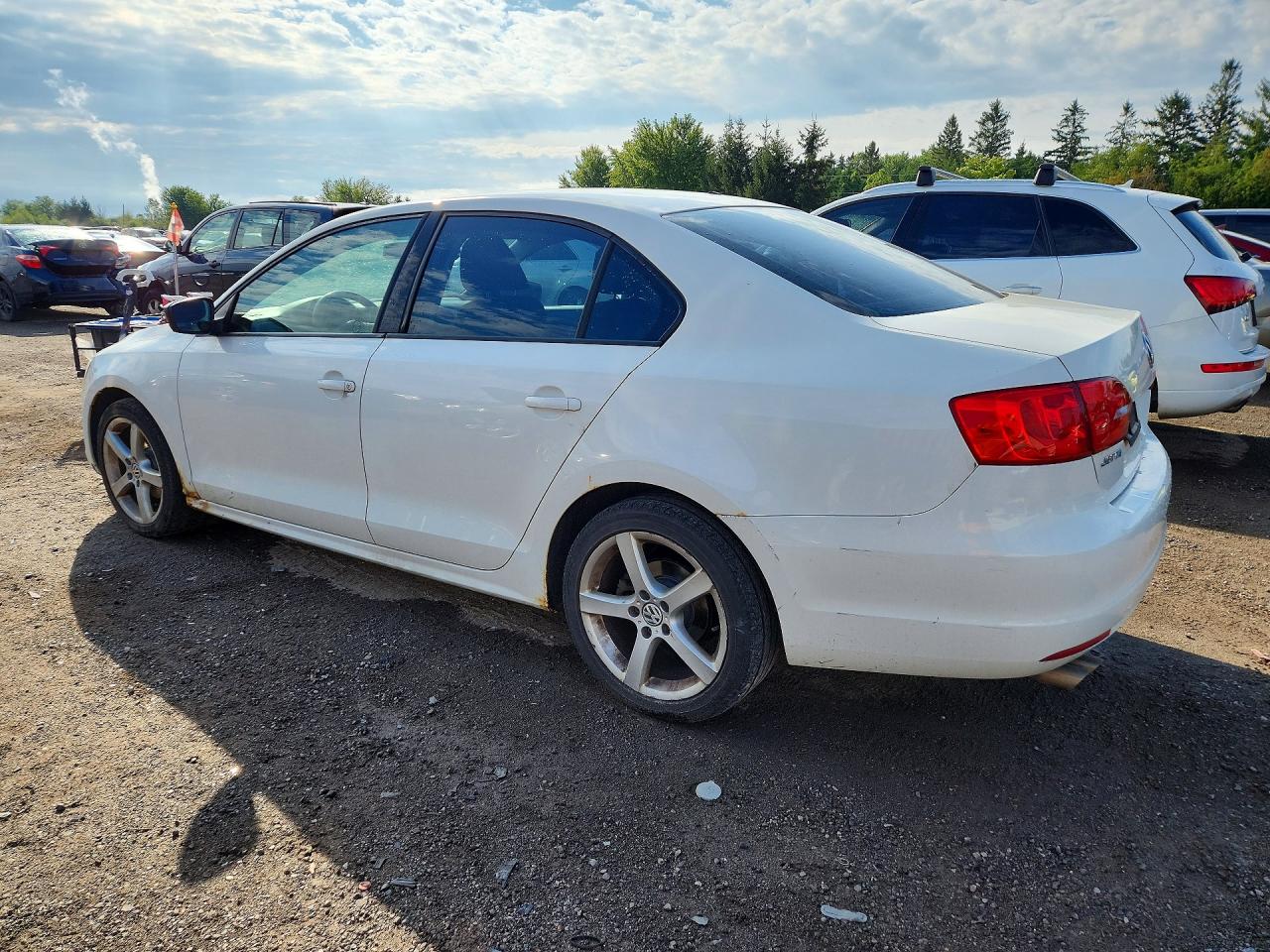 2013 Volkswagen Jetta Base White vin: 3VW2K7AJ9DM278124