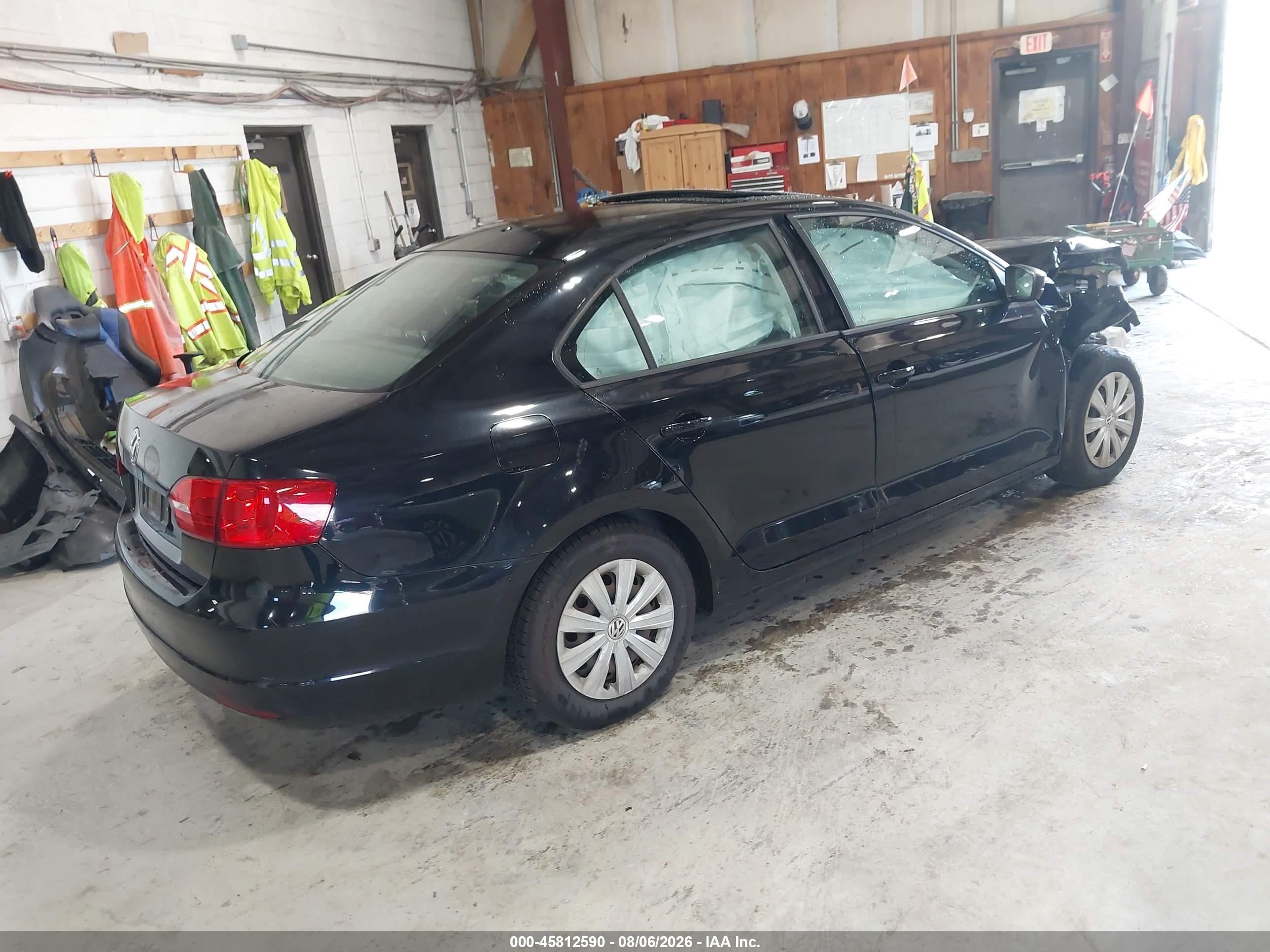 2013 Volkswagen Jetta 2.0l S Black vin: 3VW2K7AJ9DM297725