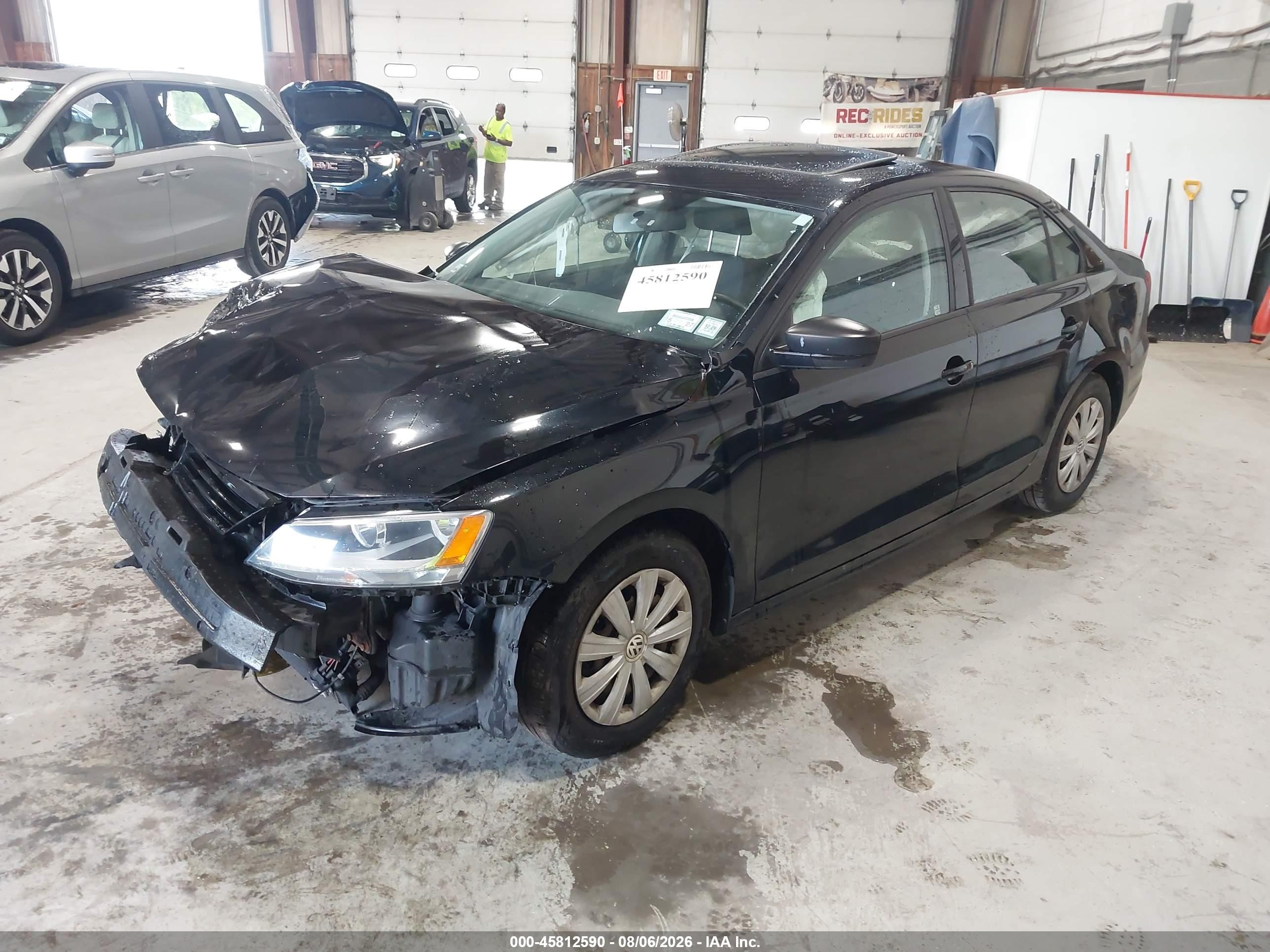 2013 Volkswagen Jetta 2.0l S Black vin: 3VW2K7AJ9DM297725