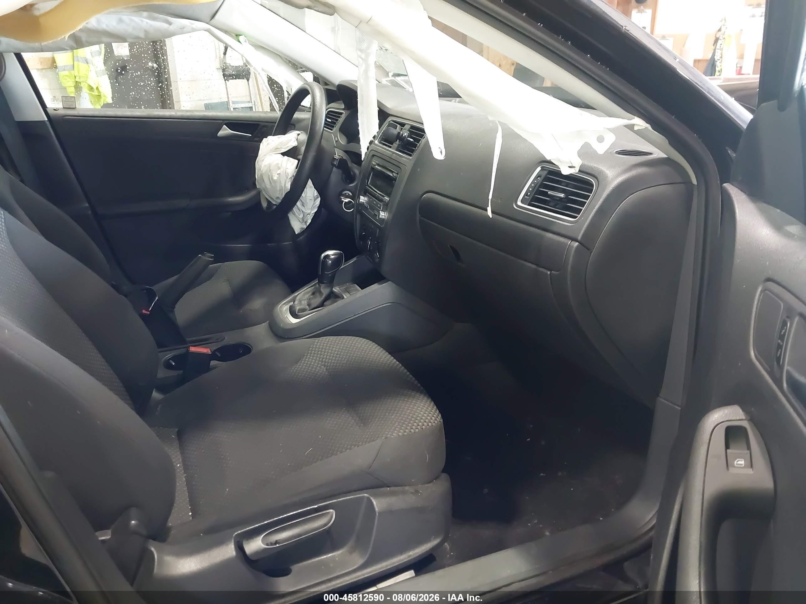 2013 Volkswagen Jetta 2.0l S Black vin: 3VW2K7AJ9DM297725