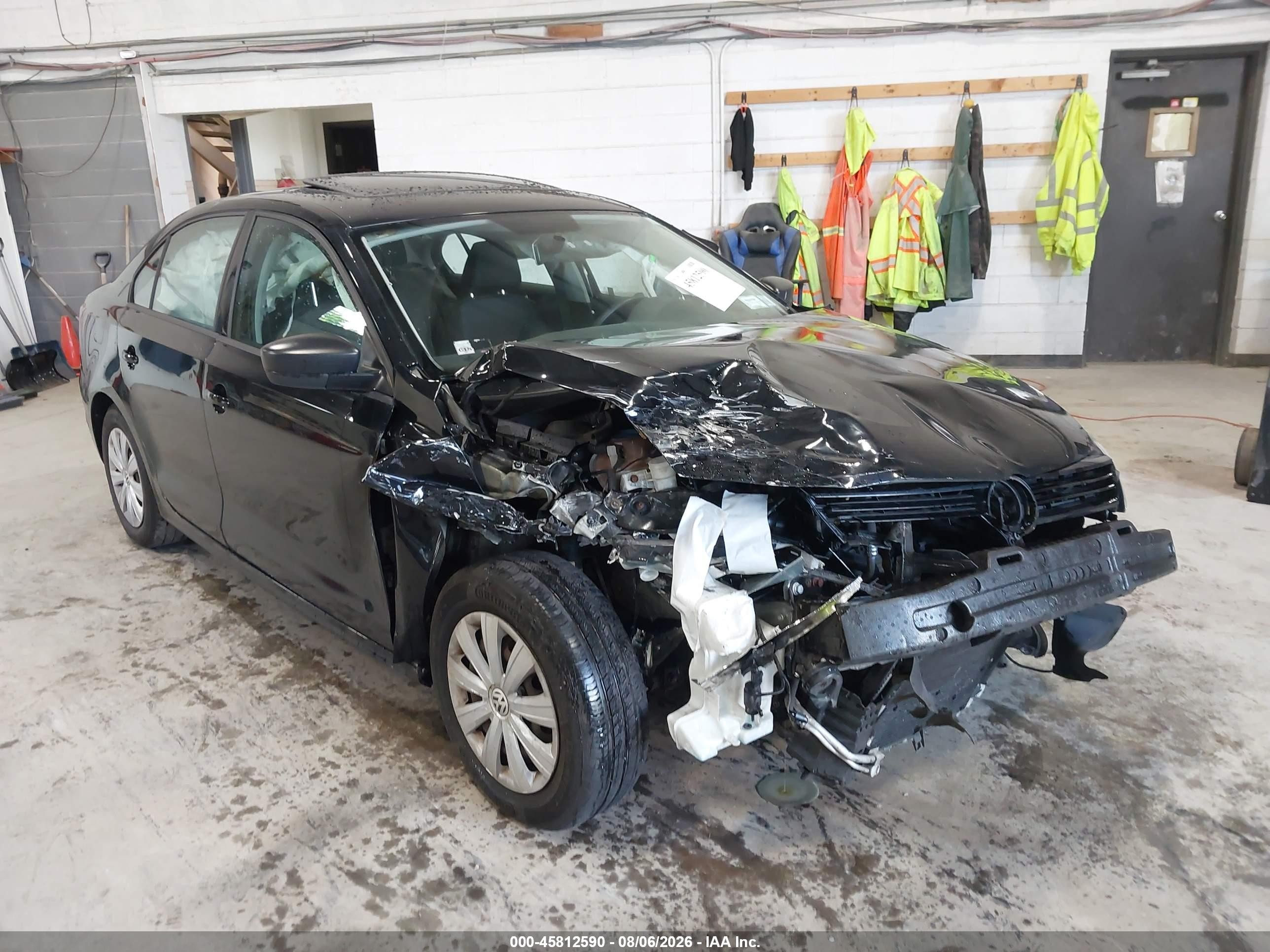 2013 Volkswagen Jetta 2.0l S Black vin: 3VW2K7AJ9DM297725