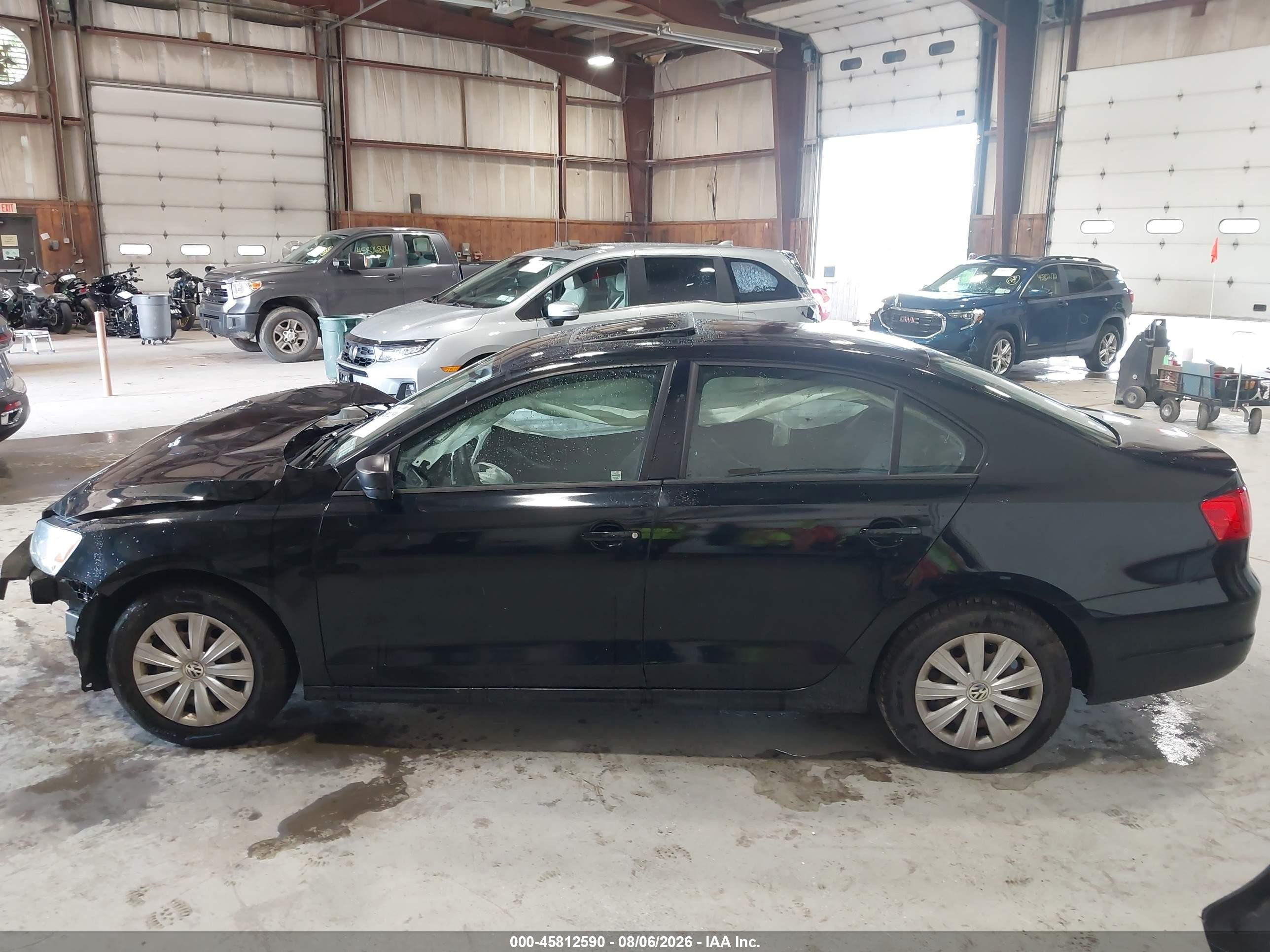 2013 Volkswagen Jetta 2.0l S Black vin: 3VW2K7AJ9DM297725