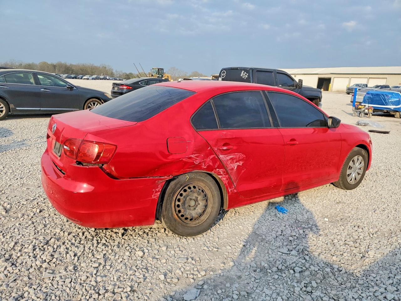 2013 Volkswagen Jetta Base Red vin: 3VW2K7AJ9DM452208