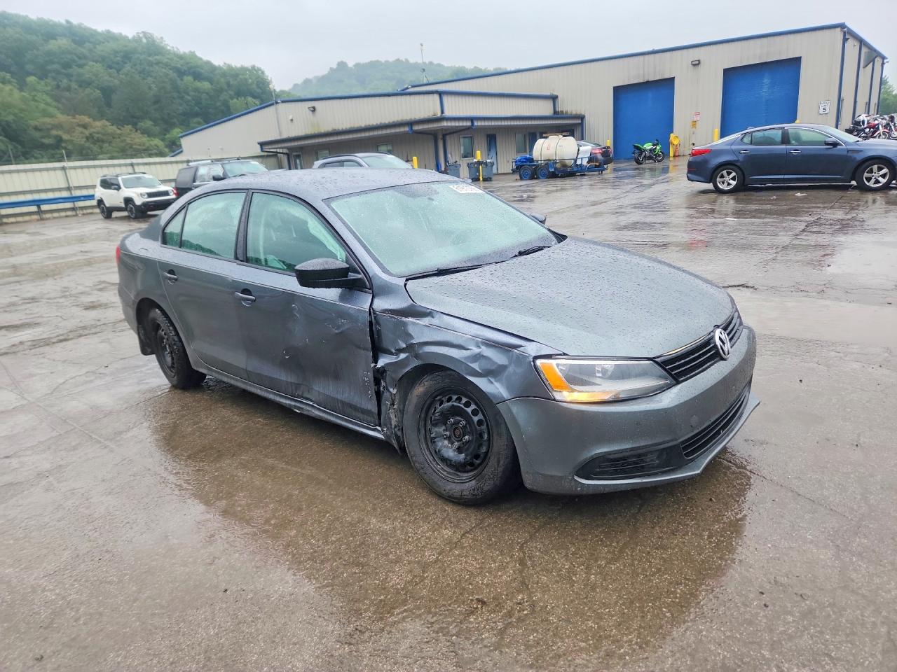 2014 Volkswagen Jetta Base Gray vin: 3VW2K7AJ9EM208415
