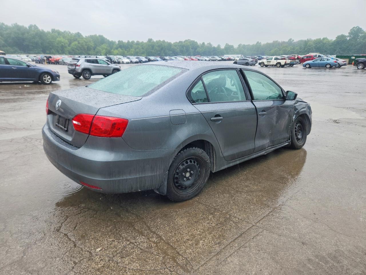 2014 Volkswagen Jetta Base Gray vin: 3VW2K7AJ9EM208415