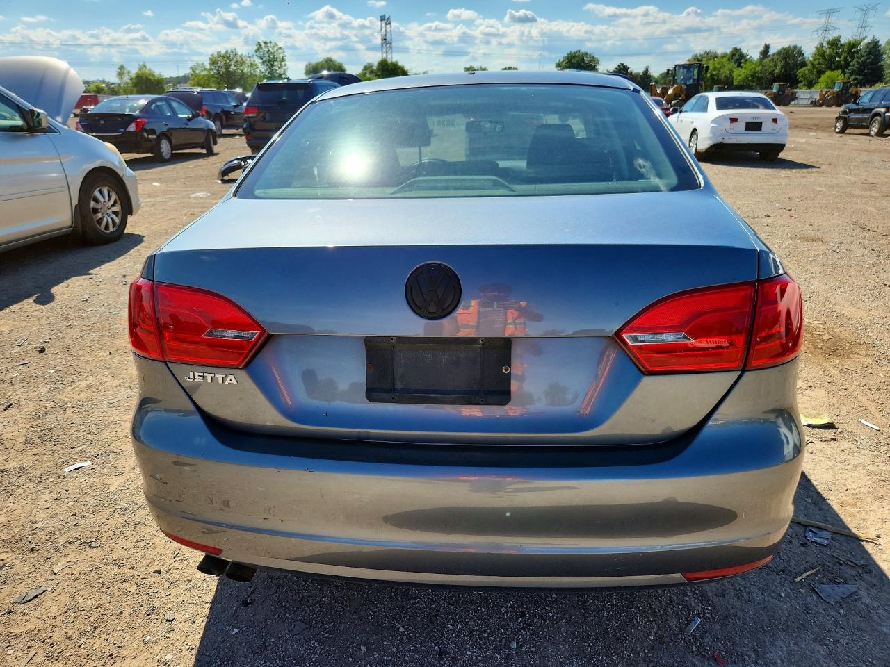 2014 Volkswagen Jetta Base Gray vin: 3VW2K7AJ9EM229958