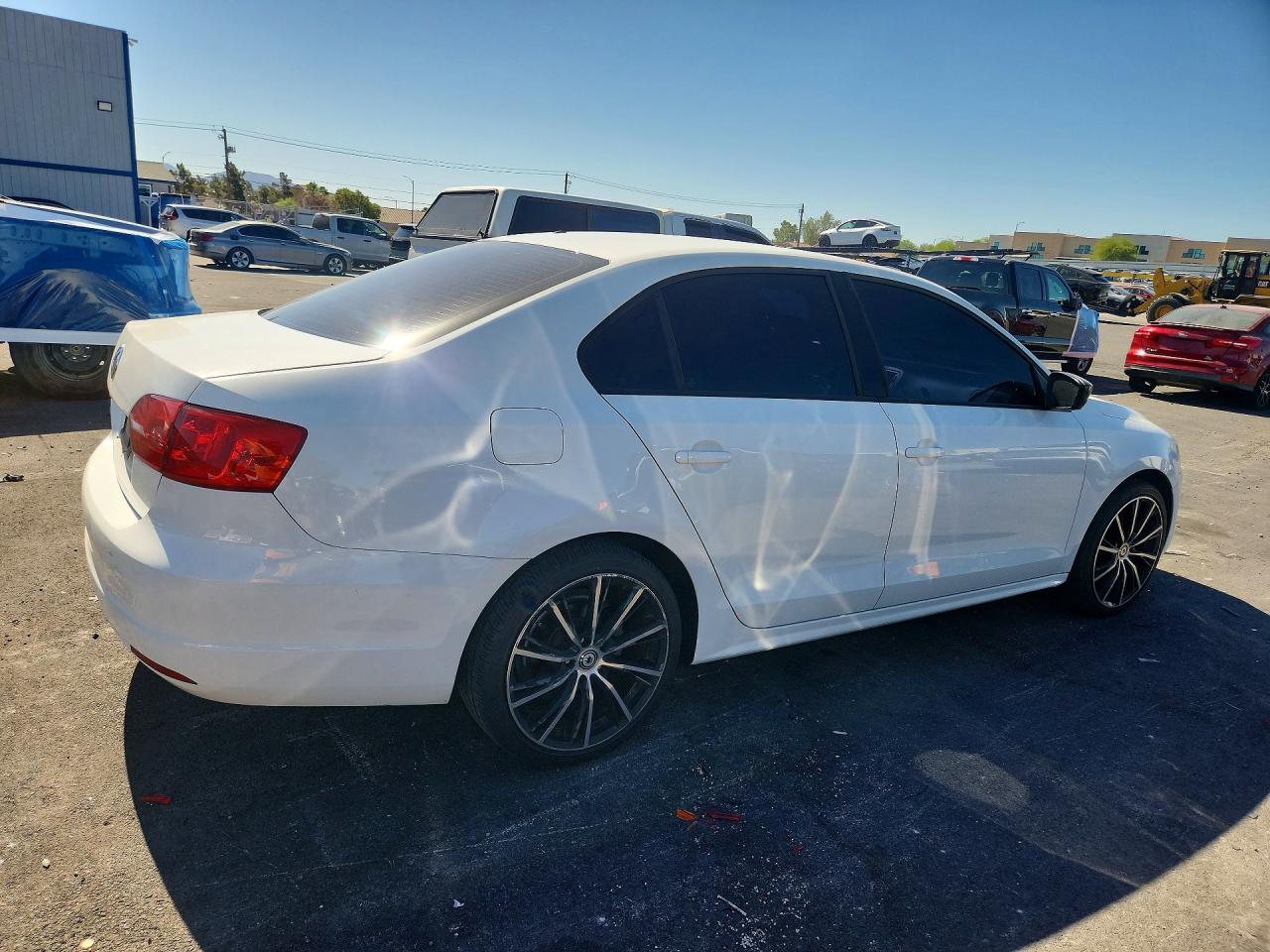 2014 Volkswagen Jetta Base White vin: 3VW2K7AJ9EM235596