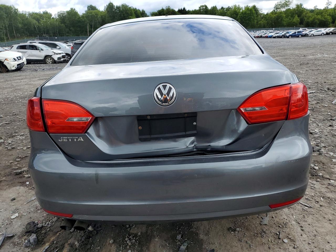 2014 Volkswagen Jetta Base Gray vin: 3VW2K7AJ9EM239504