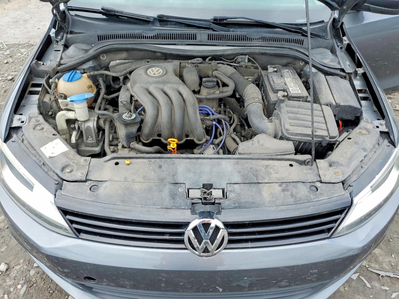 2014 Volkswagen Jetta Base Gray vin: 3VW2K7AJ9EM239504