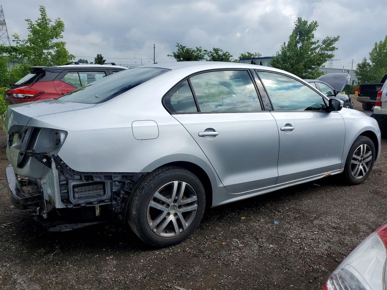 2014 Volkswagen Jetta Base Silver vin: 3VW2K7AJ9EM280733