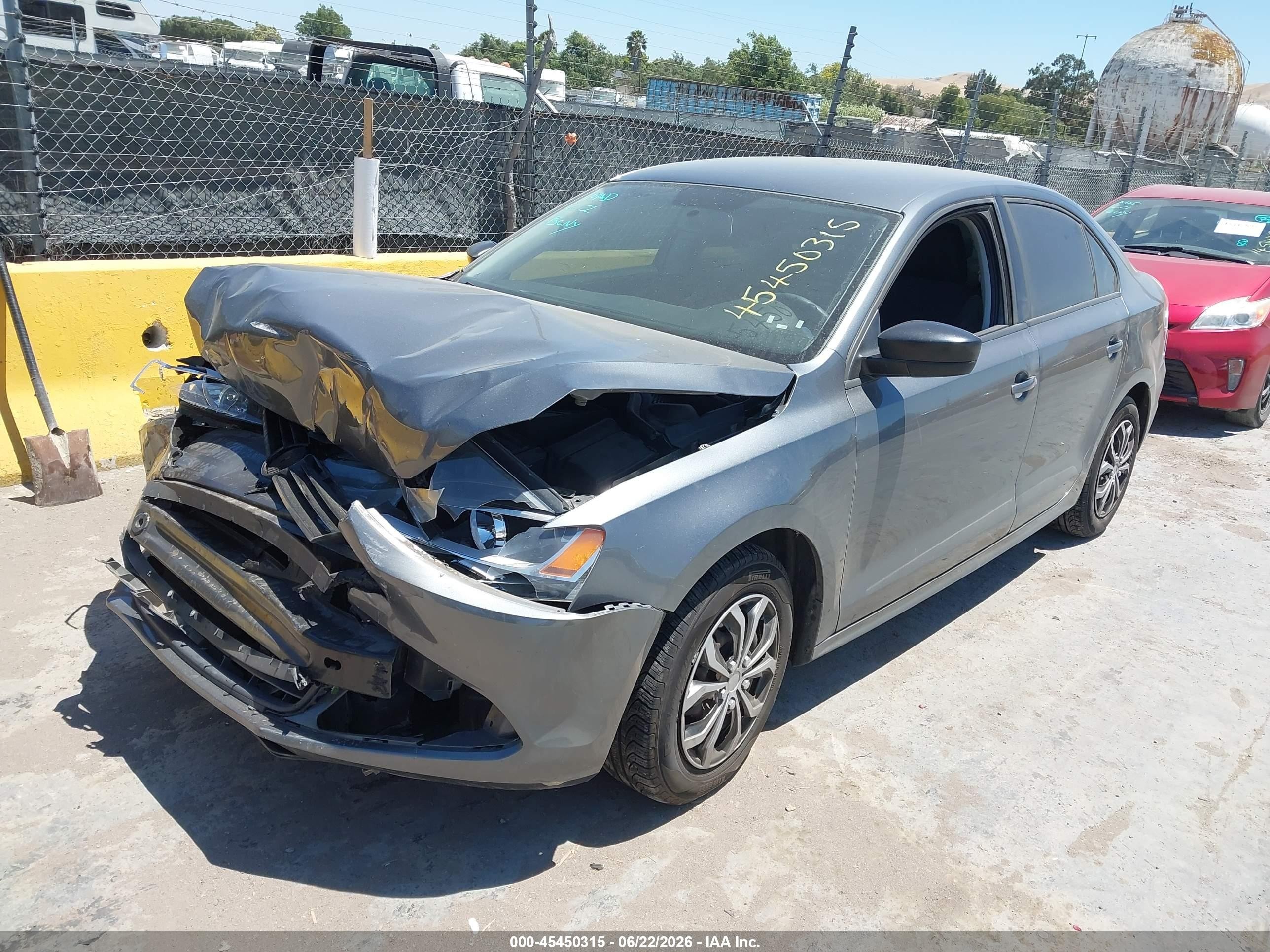 2014 Volkswagen Jetta 2.0l S Gray vin: 3VW2K7AJ9EM314069