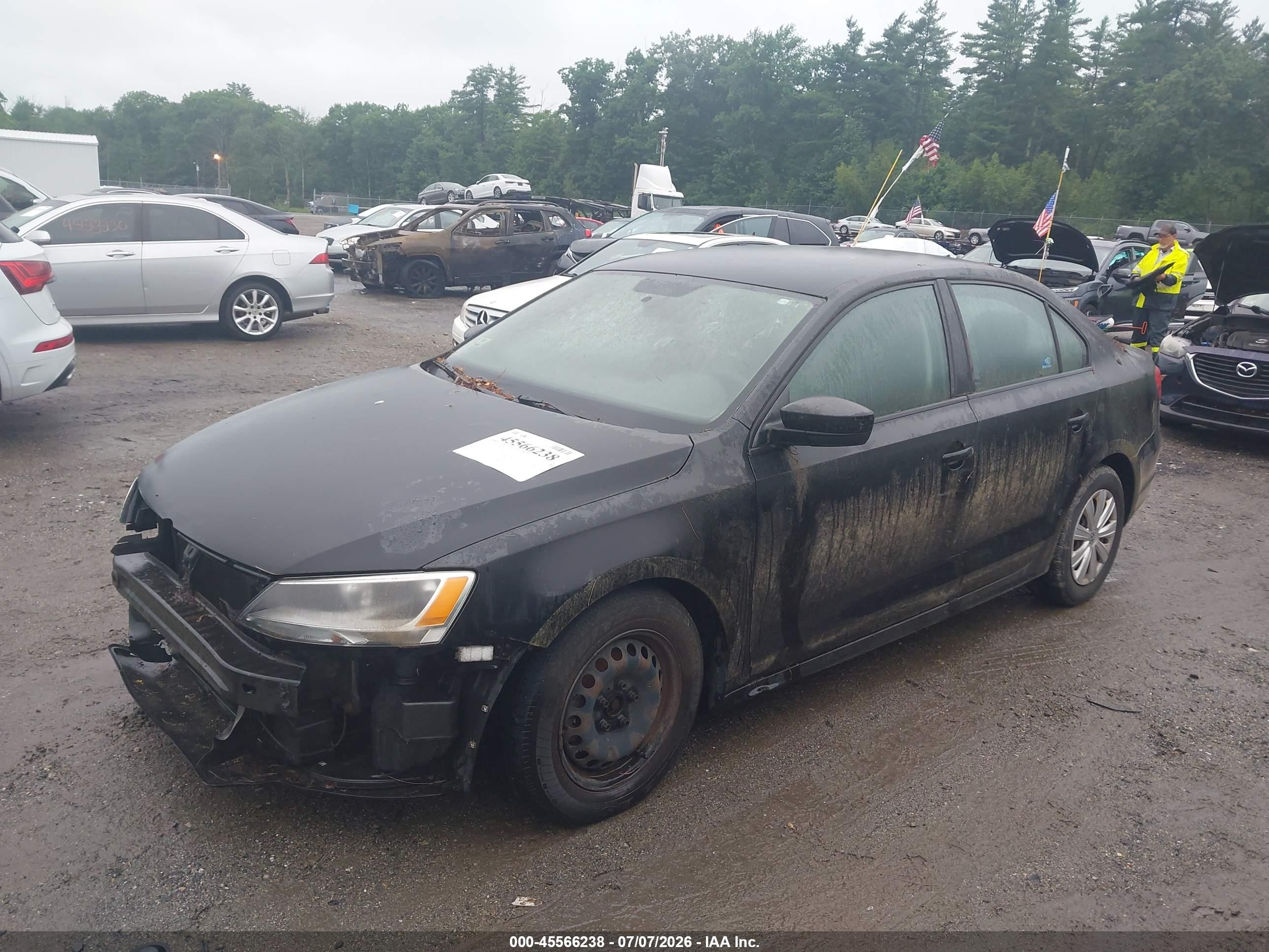 2014 Volkswagen Jetta 2.0l S Black vin: 3VW2K7AJ9EM331101
