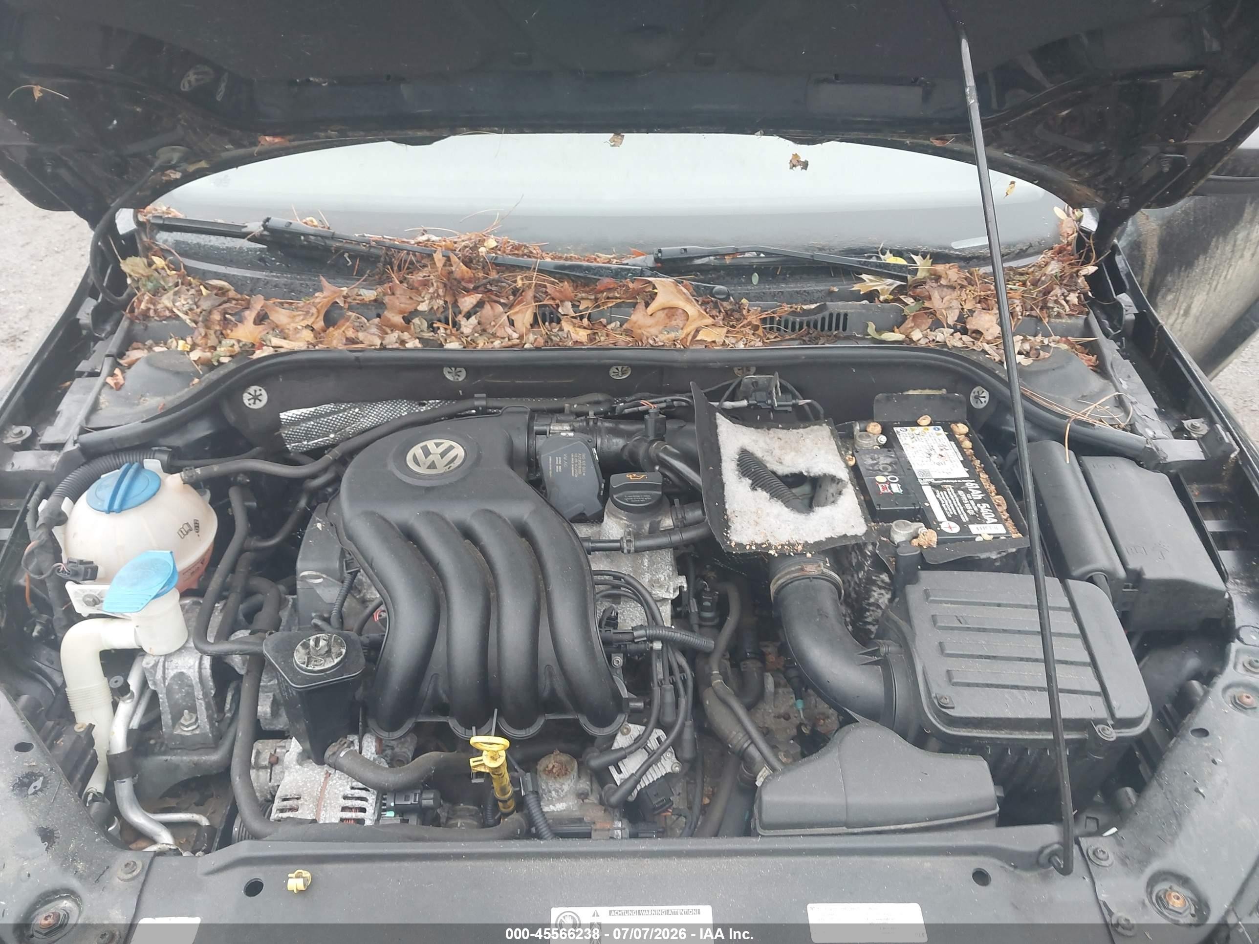 2014 Volkswagen Jetta 2.0l S Black vin: 3VW2K7AJ9EM331101