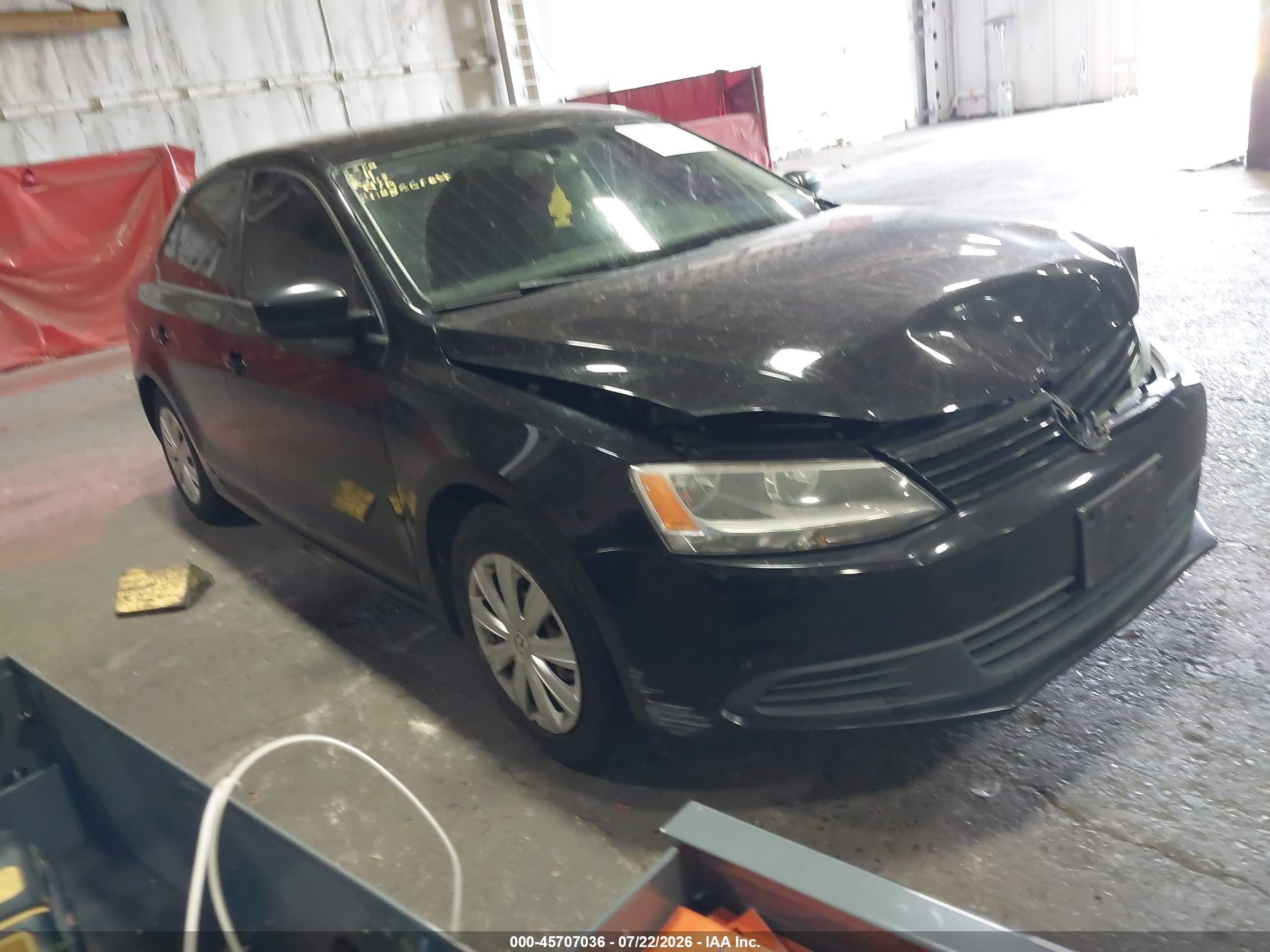 2014 Volkswagen Jetta 2.0l S Черный vin: 3VW2K7AJ9EM333429