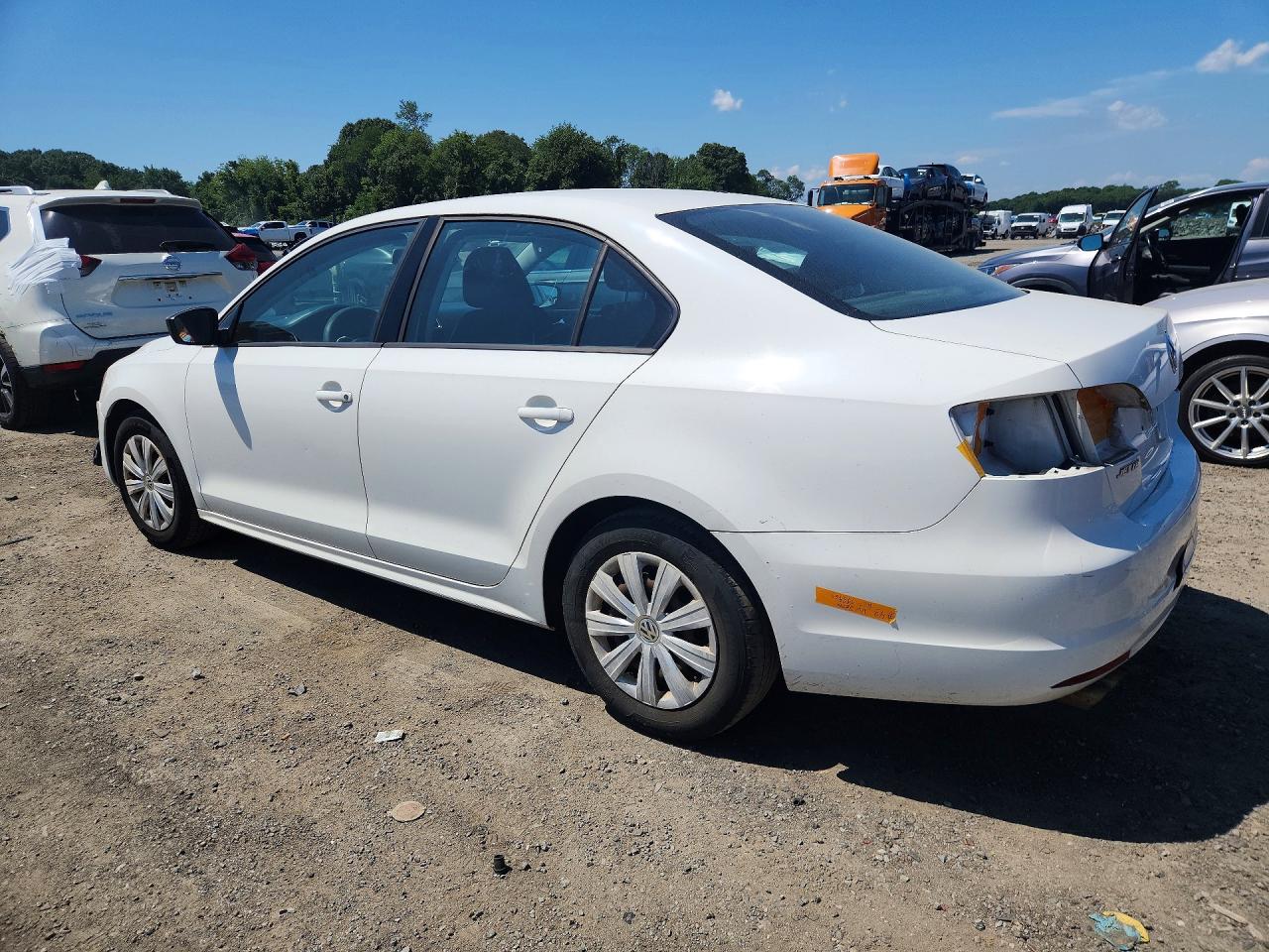 2014 Volkswagen Jetta Base White vin: 3VW2K7AJ9EM350067